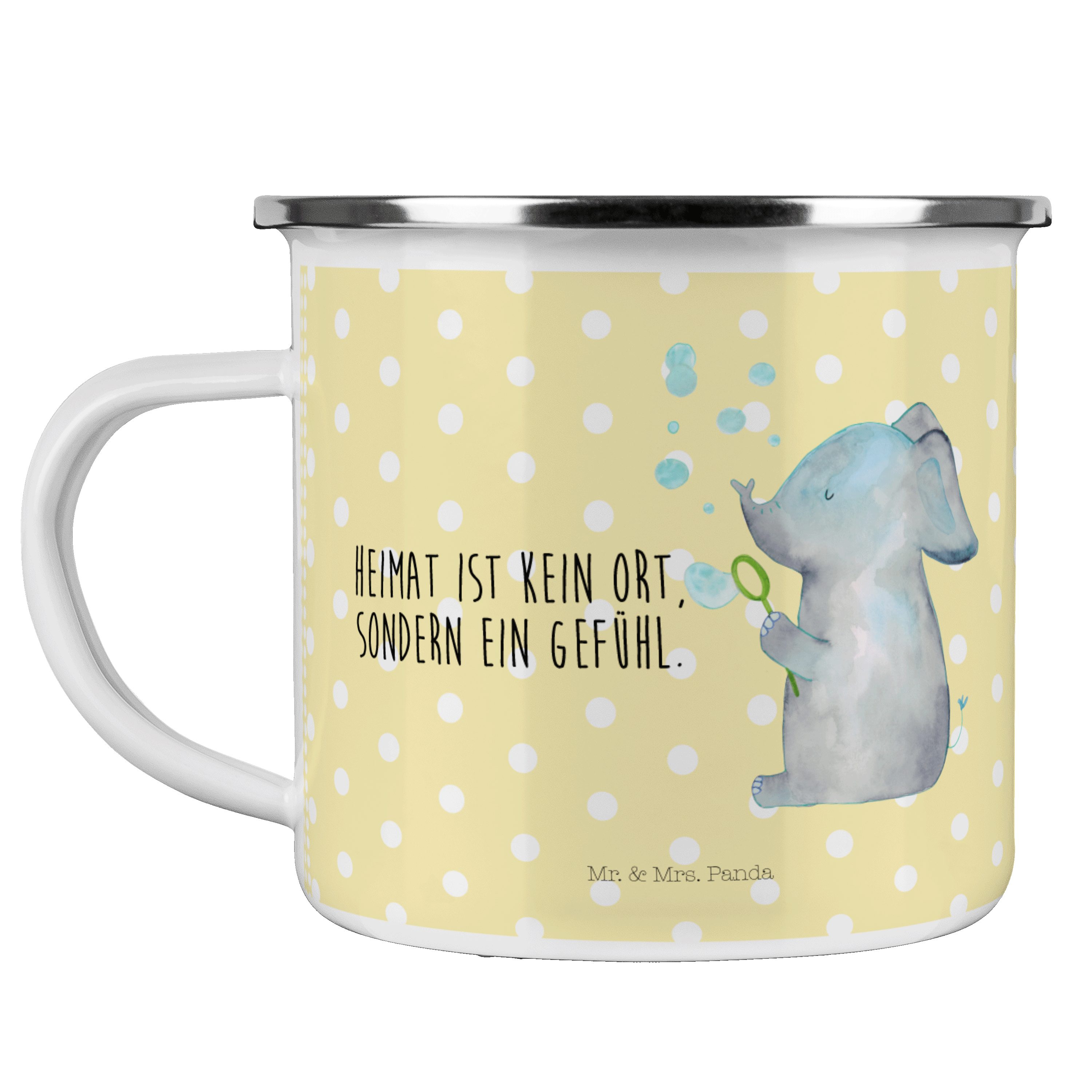 Mr. & Mrs. Panda Becher »Elefant Seifenblasen Gelb Pastell Geschenk