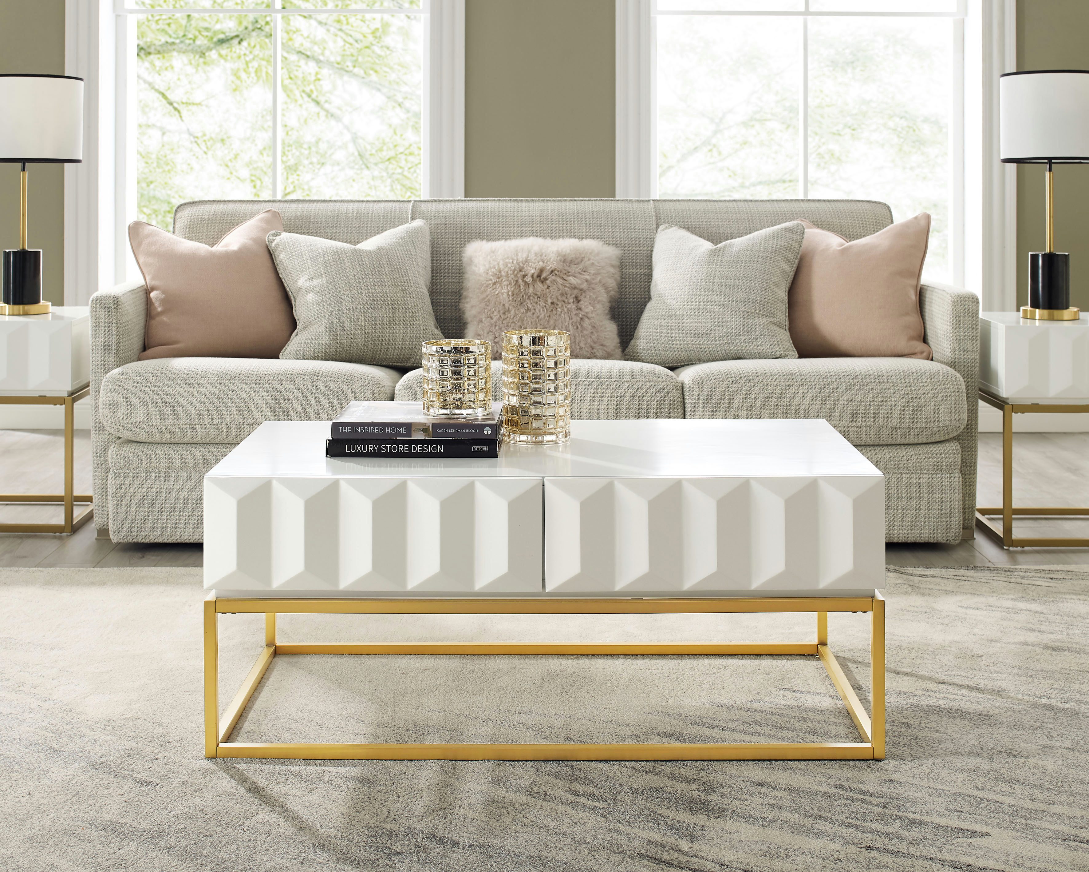 Leonique Couchtisch Alais, TOPSELLER!, OTTOs Choice, in 3D-Optik, mit zwei günstig online kaufen