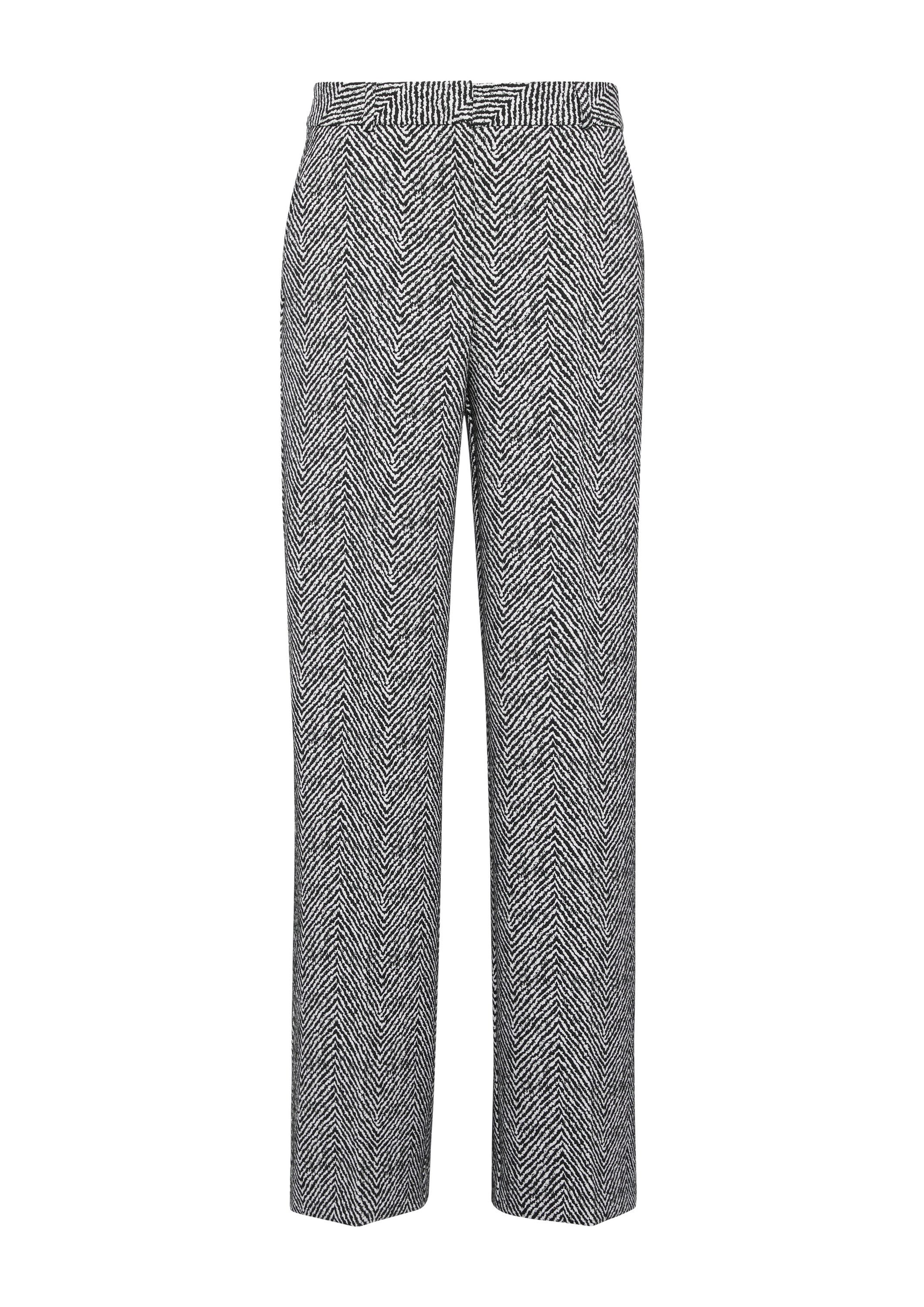 comma Chinos Hose Jacquard-Hose mit Wide Leg günstig online kaufen