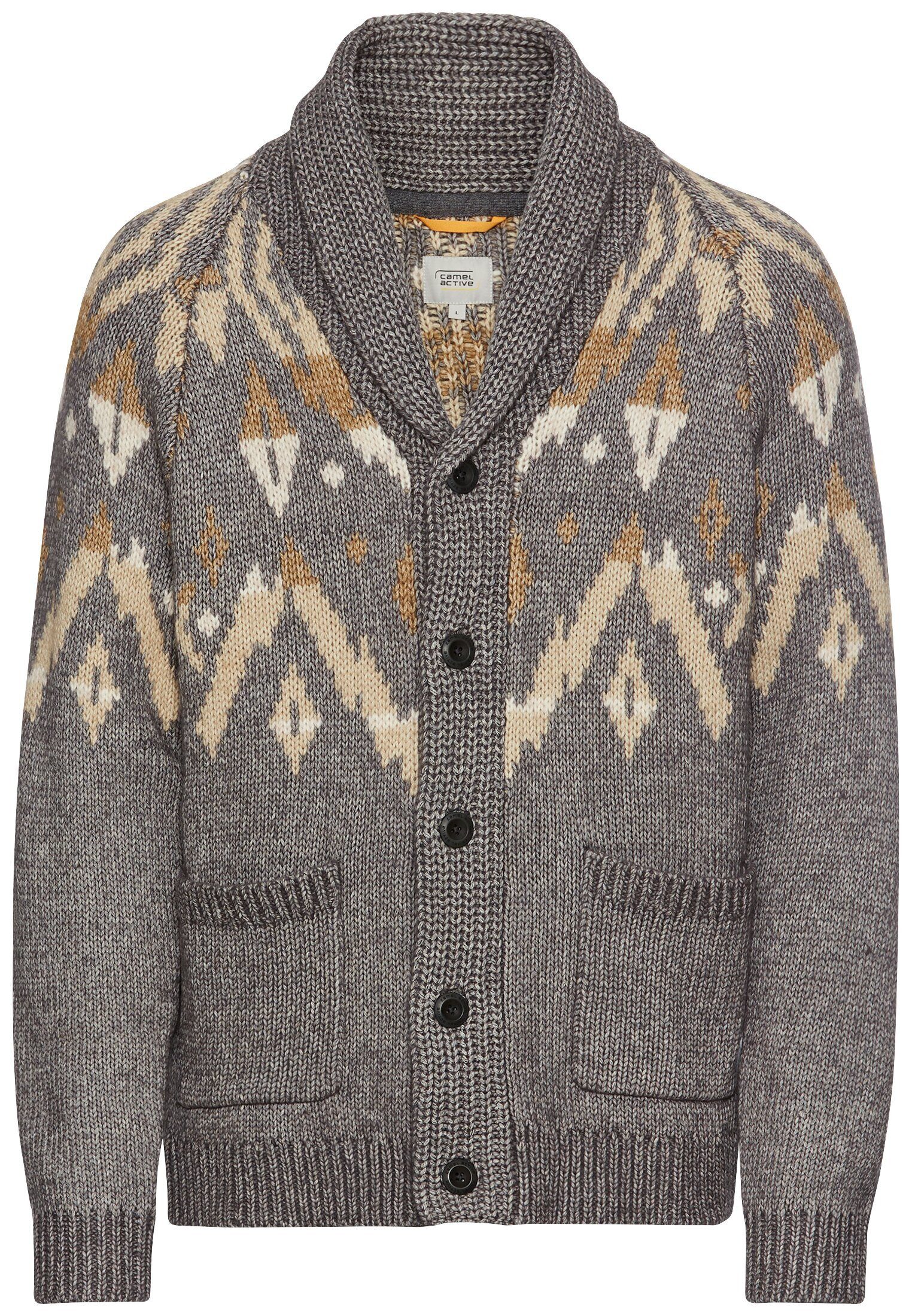 camel active Strickjacke Strickjacke aus Baumwollmix günstig online kaufen