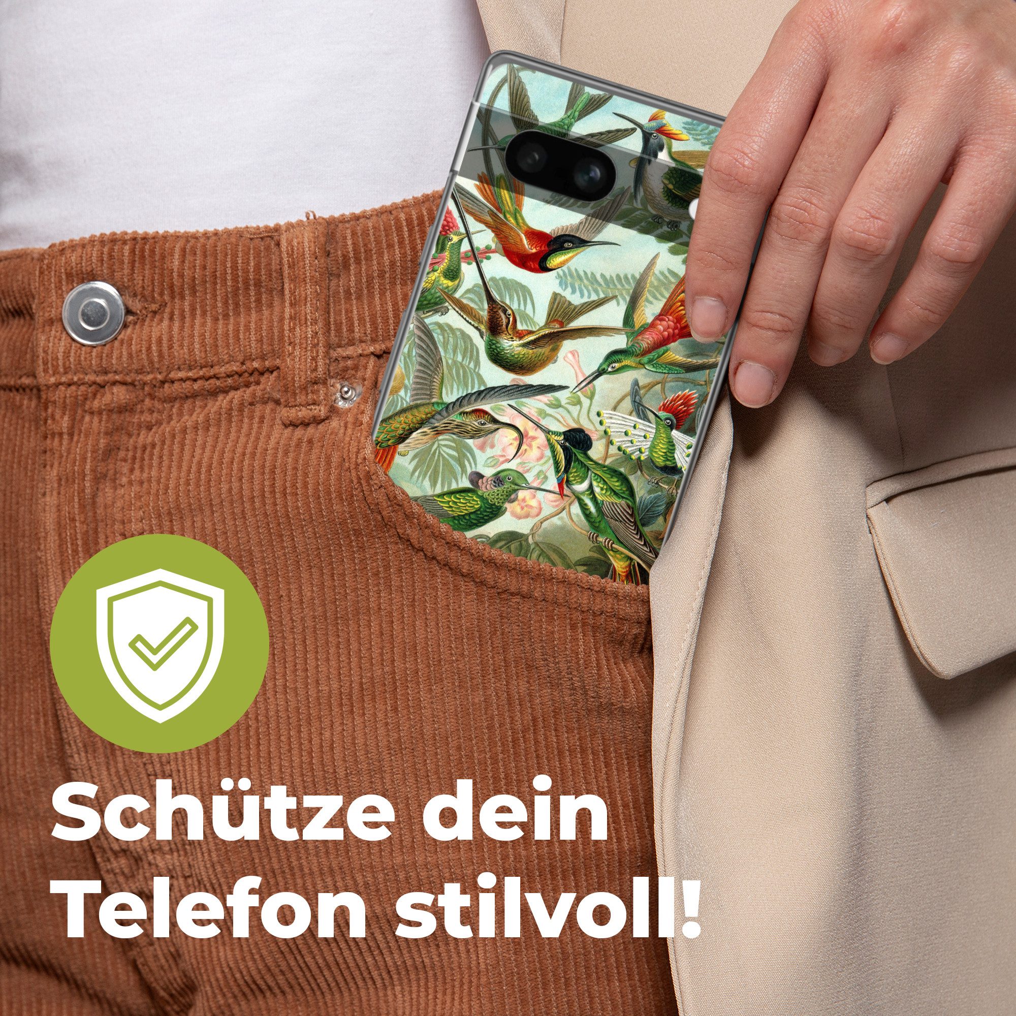 MuchoWow Handyhülle für Google Pixel 7a Trochilidae - Alte Meister - Kunst, Handy Case, Silikon, Bumper Case Dünn