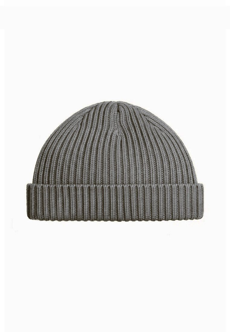 Yuhu Beanie Trawler Beanie Herren kurz Retro Dockermütze mit Umschlag Rippstrick