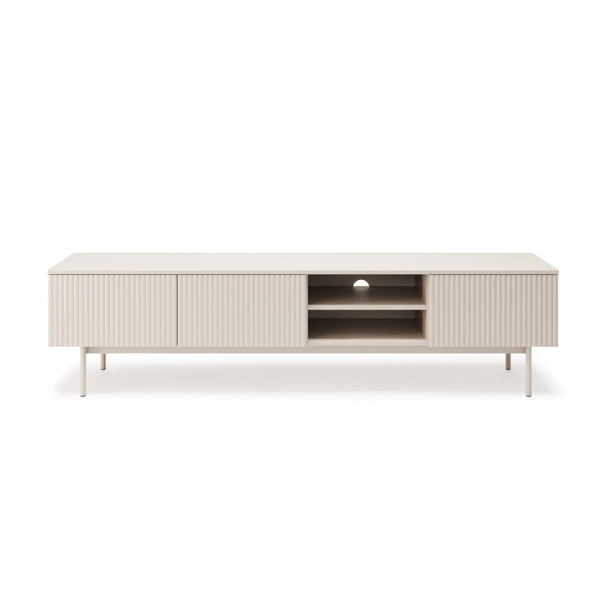 Beautysofa TV-Schrank Soft, Push-to-Open-System & Rillenfronten (mit 3 Türe günstig online kaufen