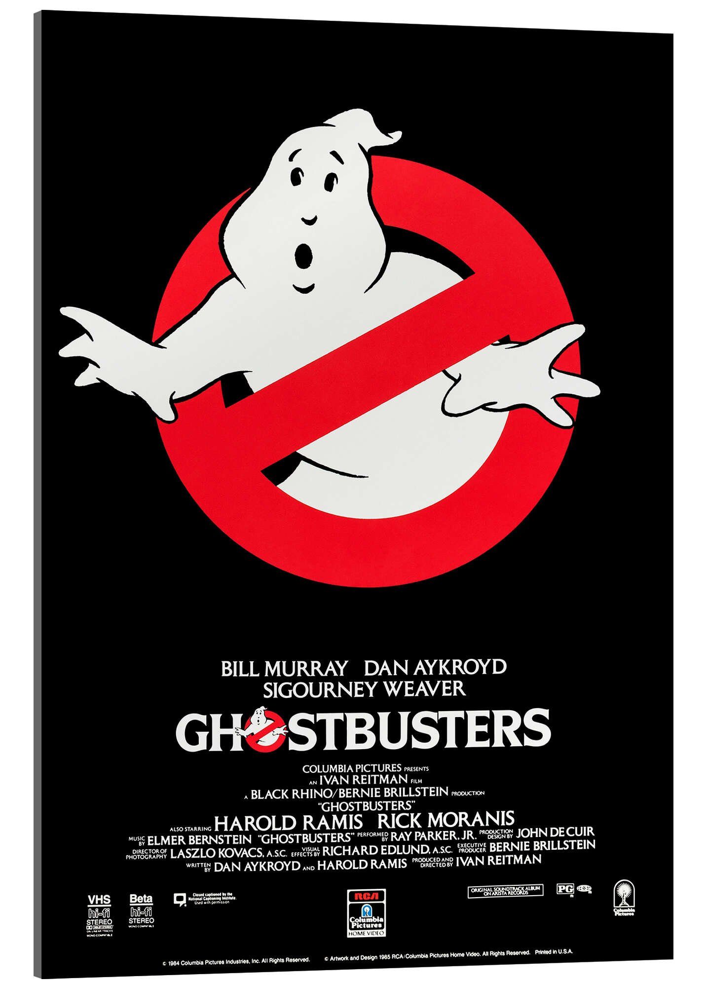 Posterlounge Wandbild Ghostbusters - Die Geisterjäger, Vintage Entertainment Collection, erhältlich als Poster, Leinwandbild, Wandsticker oder Acrylglasbild