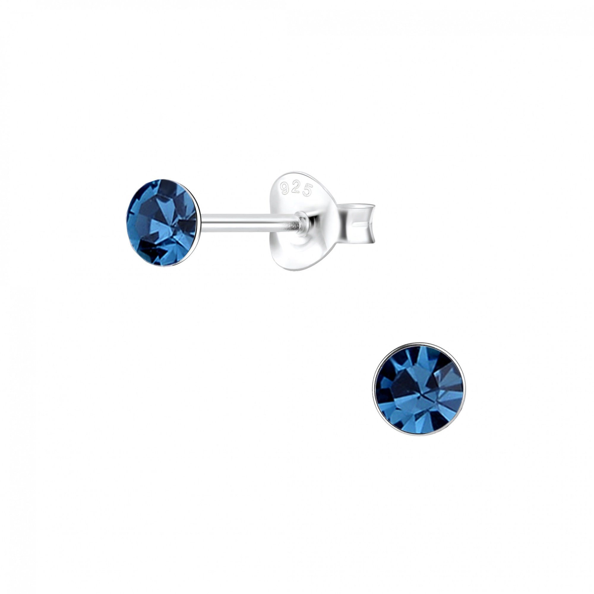ALEXANDER YORK Paar Ohrstecker KRISTALL 4 mm montana, 2-tlg. (Ohrstecker)