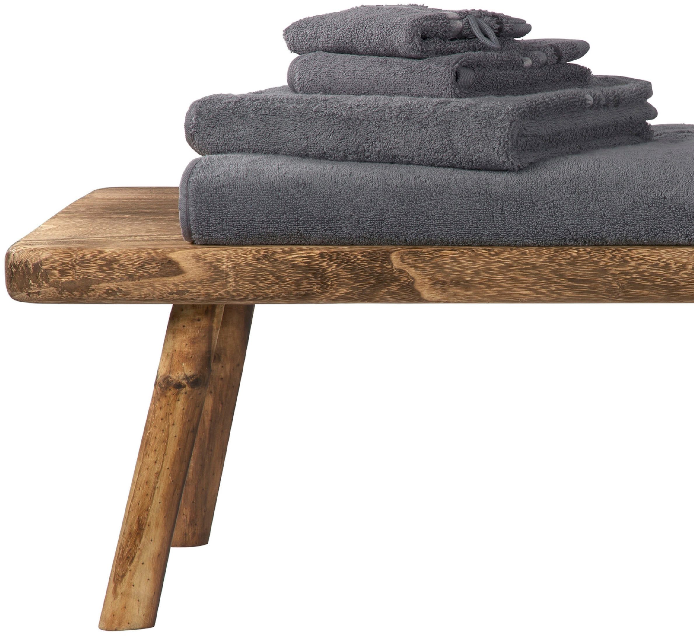 Schiesser Waschhandschuh Skyline Color aus 100 % Baumwolle mit eleganter Streifenbordüre, (5-St), MADE IN GREEN by OEKO-TEX®