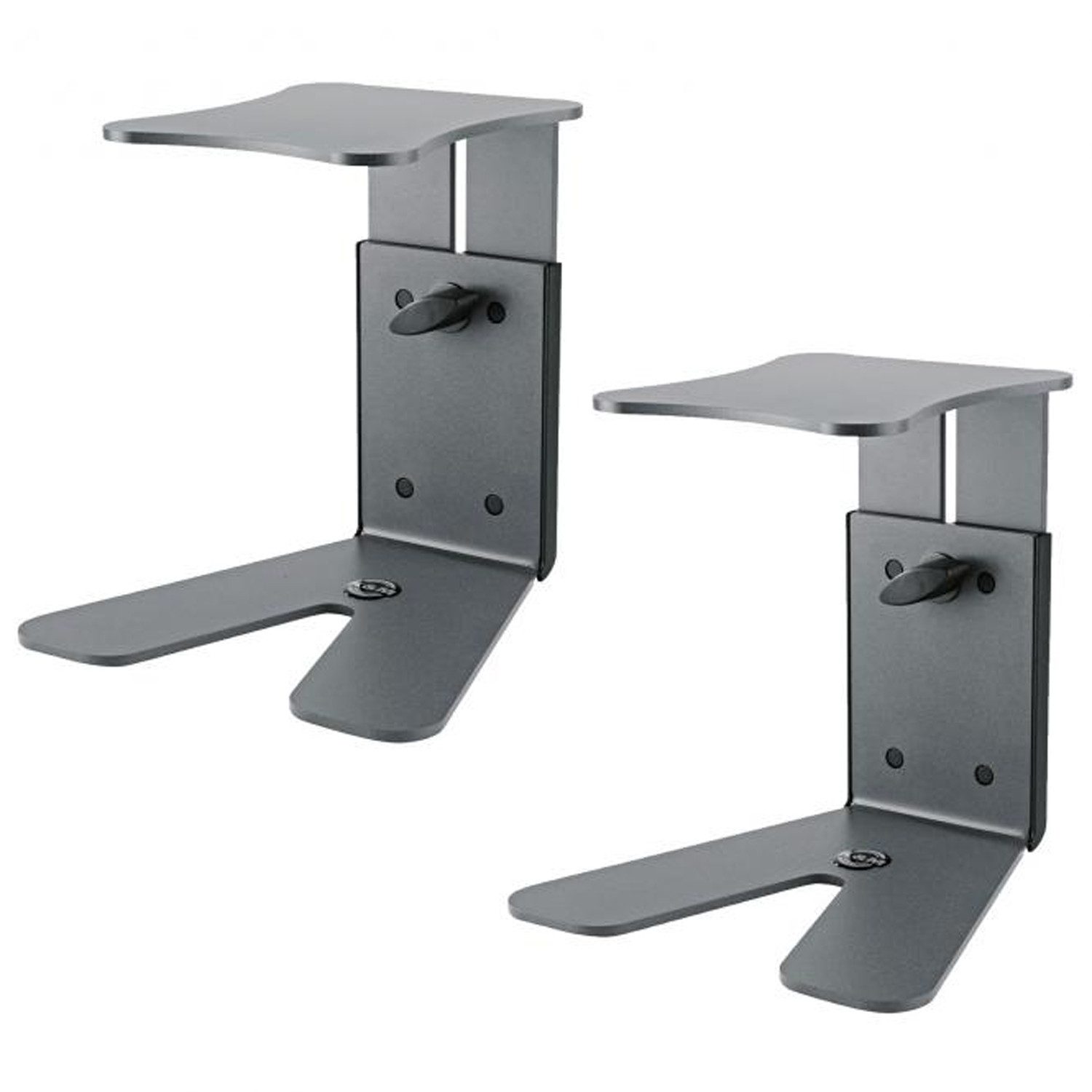 König & Meyer Lautsprecherständer K&M 26772 Tischstativ für Boxen Basalt-Grau 2 Stück, (bis 15 Zoll, 1 Paar, 2 Stück, Robust)