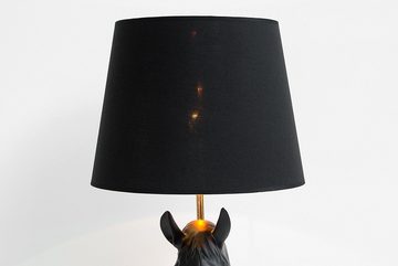 riess-ambiente Stehlampe BLACK BEAUTY 130cm schwarz, Ein-/Ausschalter, ohne Leuchtmittel, Wohnzimmer · Pferdefigur · Marmor-Fuß