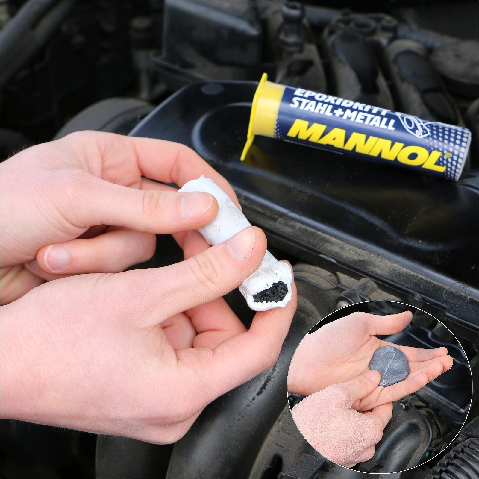 Mannol Kabelbinder 6x Epoxidkitt Stahl + Metall 56 g Typ 9928