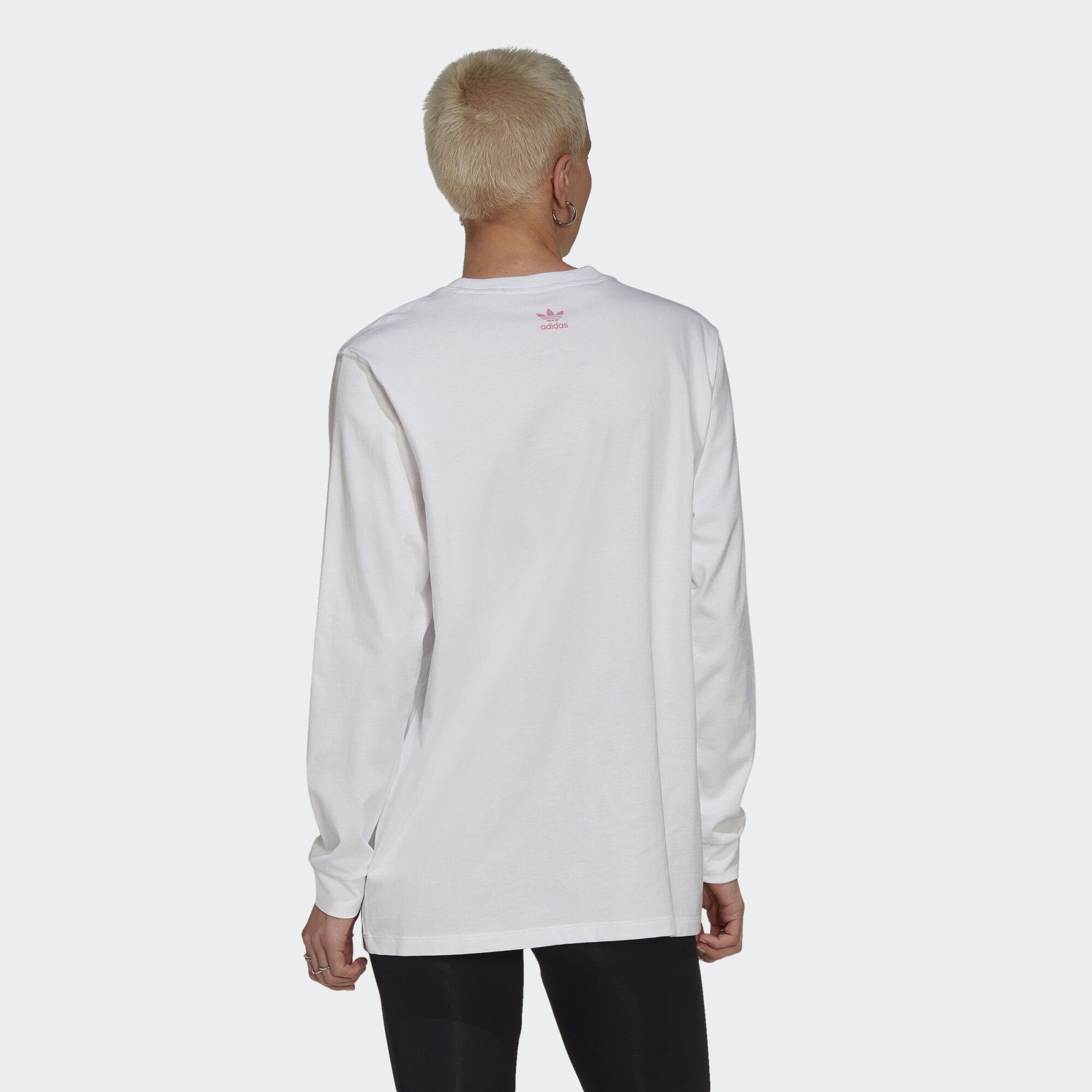 adidas ORIGINAL LONGSLEEVE T-Shirt GRAPHIC ALWAYS Originals White