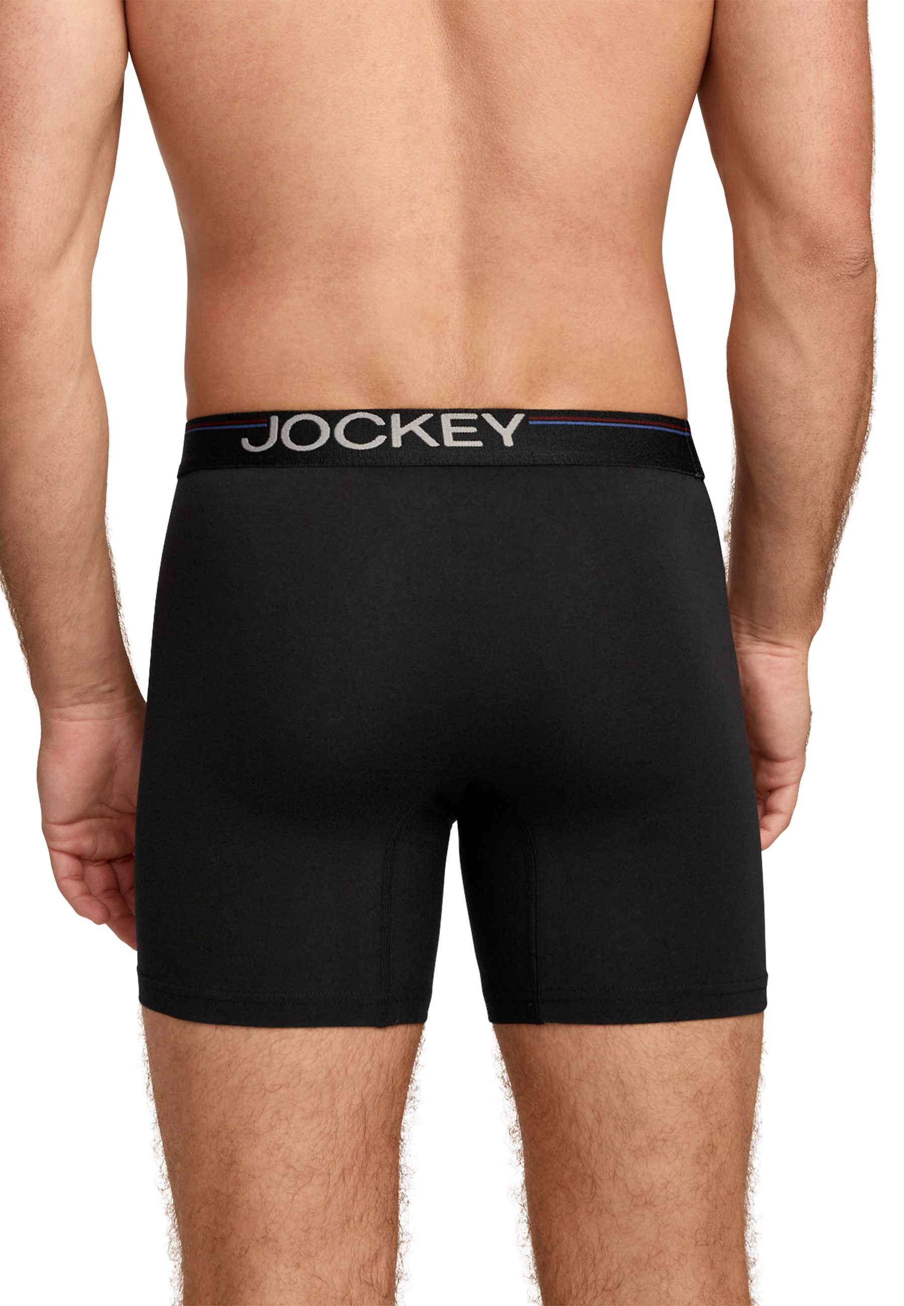 Jockey Langer Boxer Cotton Stretch (3er Pack) eng anliegend, hoher Tragekomfort