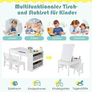 KOMFOTTEU Kindersitzgruppe, (Set, 3-tlg), mit Stauraum & Maltisch
