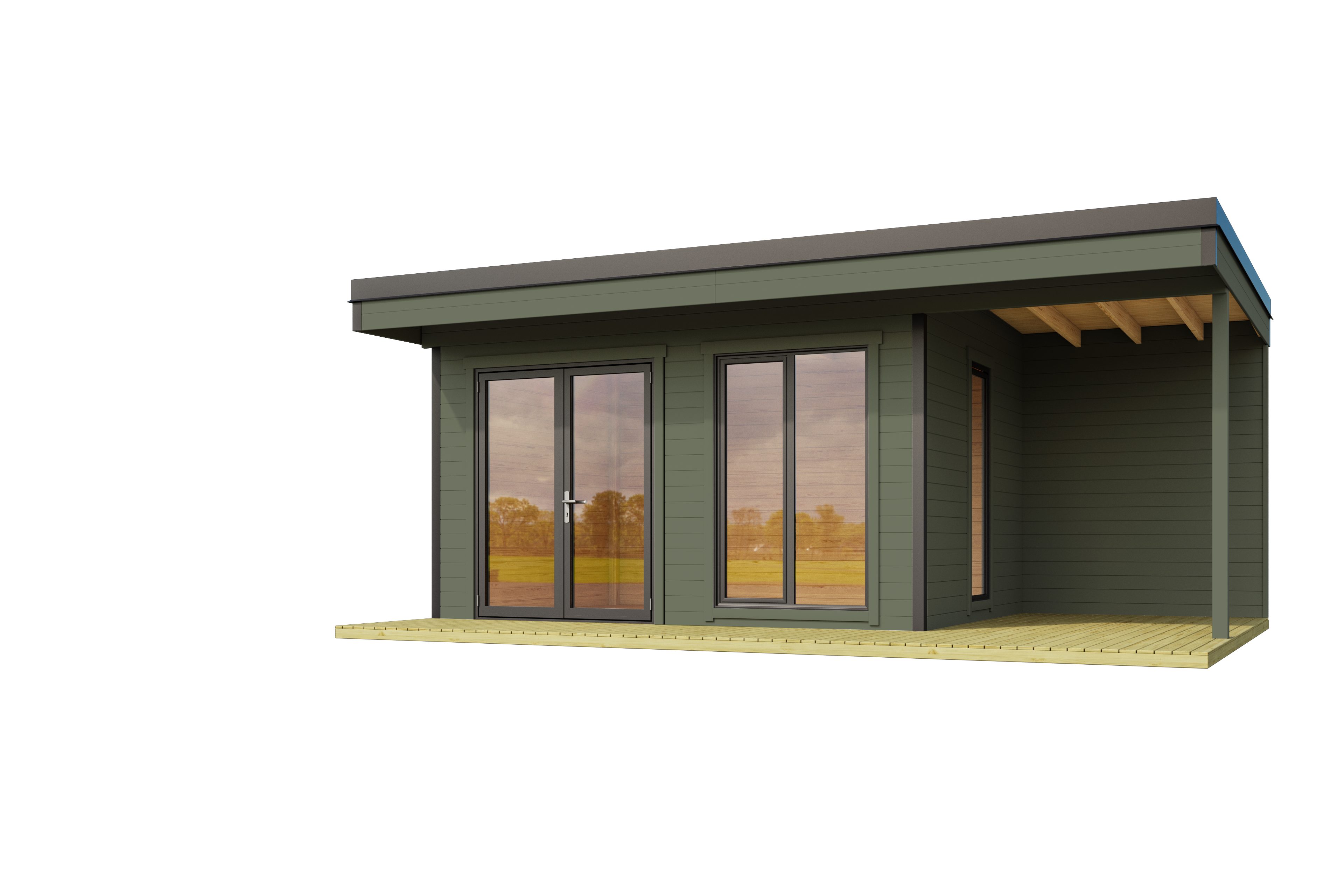 Nordic Holz Gartenhaus DOMEO 7, BxT: 605x390 cm