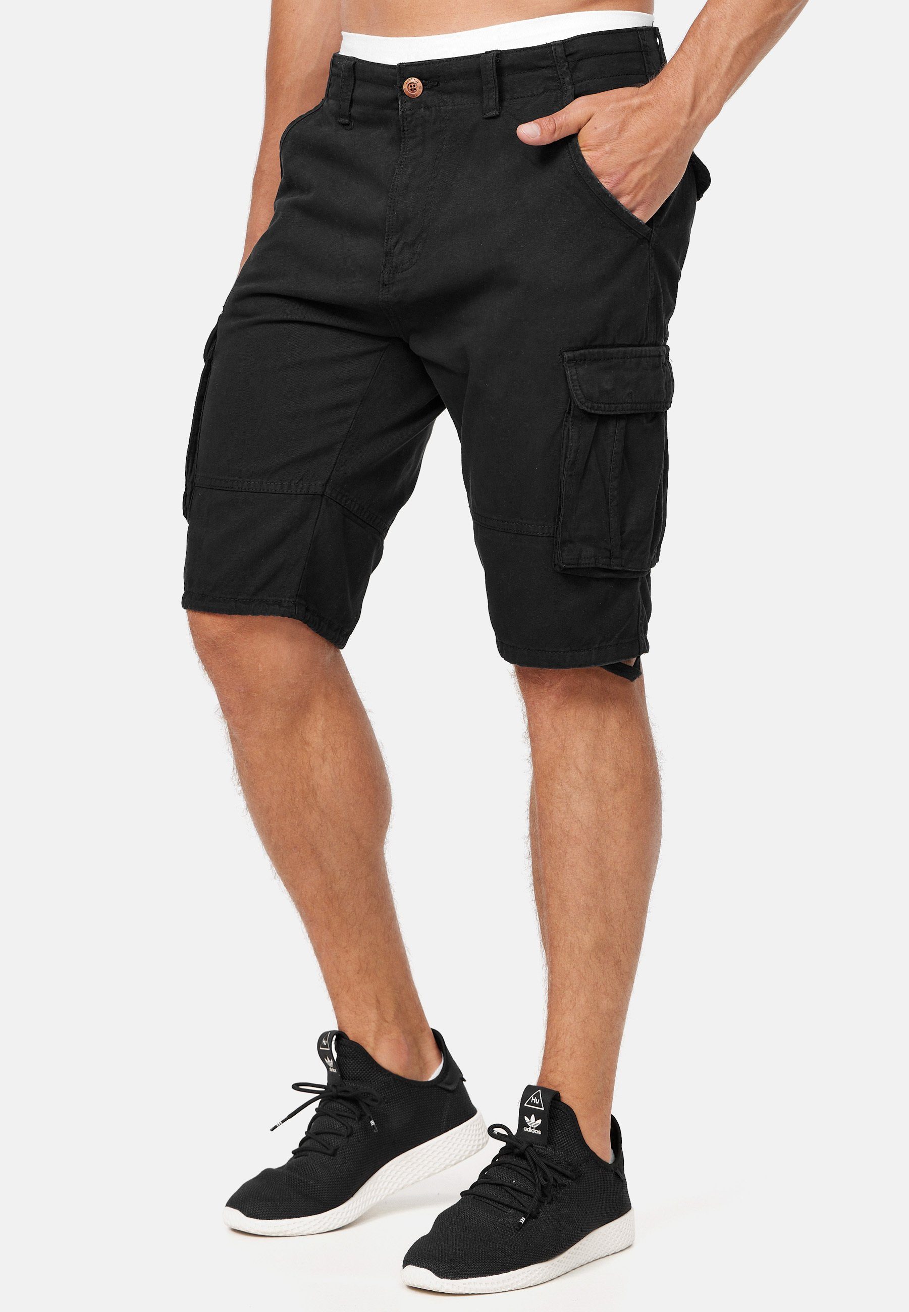 INDICODE Cargoshorts Herren Monroe Cargo Cargo Shorts Herrenshorts mit 6 Taschen inkl. Gürtel – Bild 4 von 5