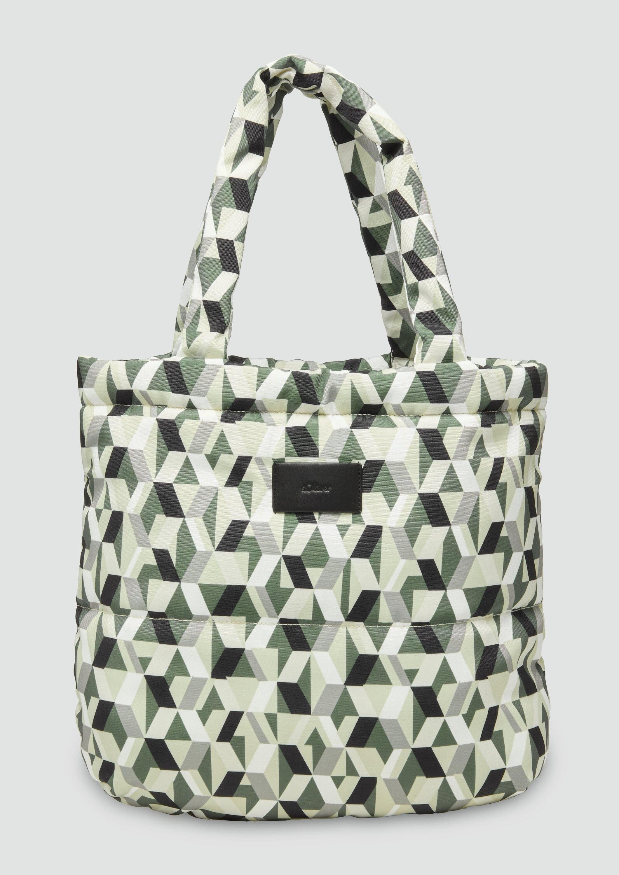 s.Oliver Handtasche Tasche, Shopper aus bedrucktem Nylon