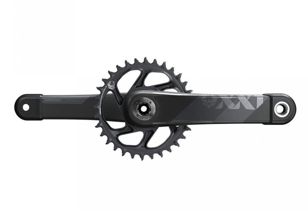 Fahrradkurbel SRAM XX1 Eagle DUB Kurbelgarnitur 170 mm 34T grau - Leichte Carbon-Per