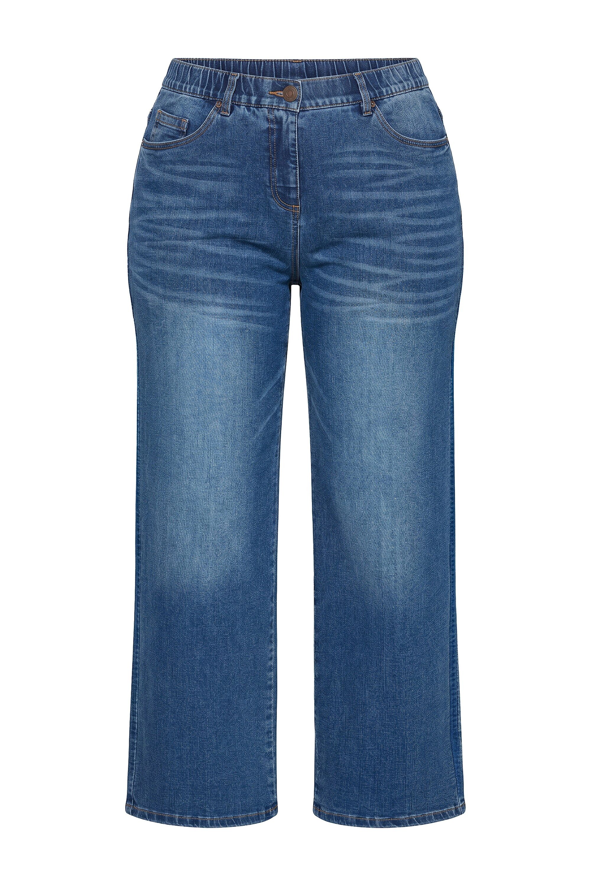 Ulla Popken 5-Pocket-Jeans Jeans Mary Ripsband weites Bein Stretch – Bild 2 von 4