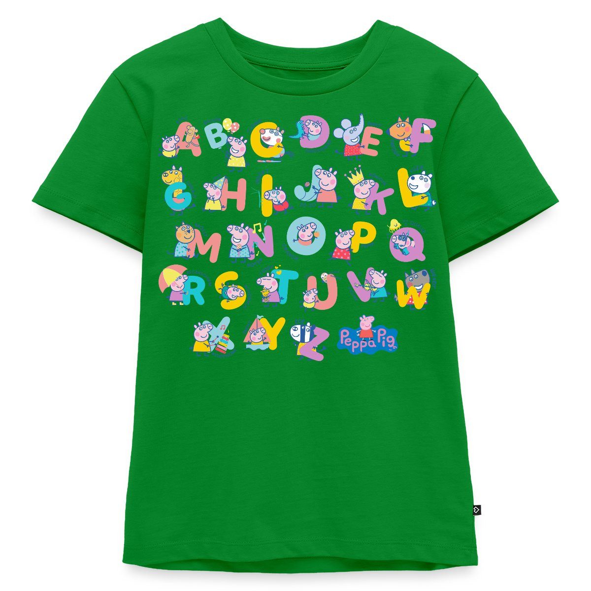 Spreadshirt T-Shirt Peppa Pig Design Alphabet Mit Peppa Kinder Premium T-Shirt (1-tlg)
