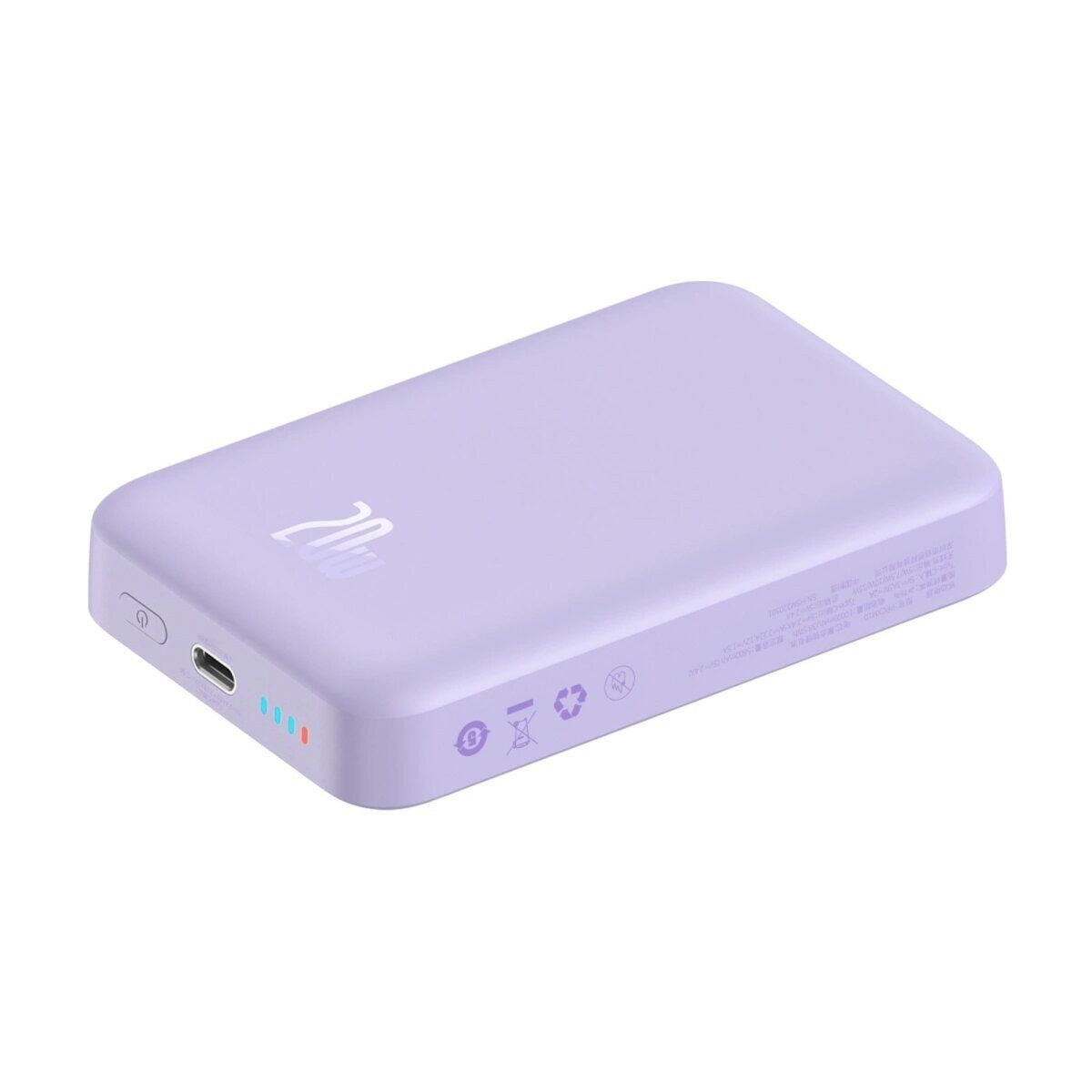 Baseus Powerbank Magnetic Mini 10000mAh, USB-C 20W MagSafe (lila) Powerbank 10000 mAh
