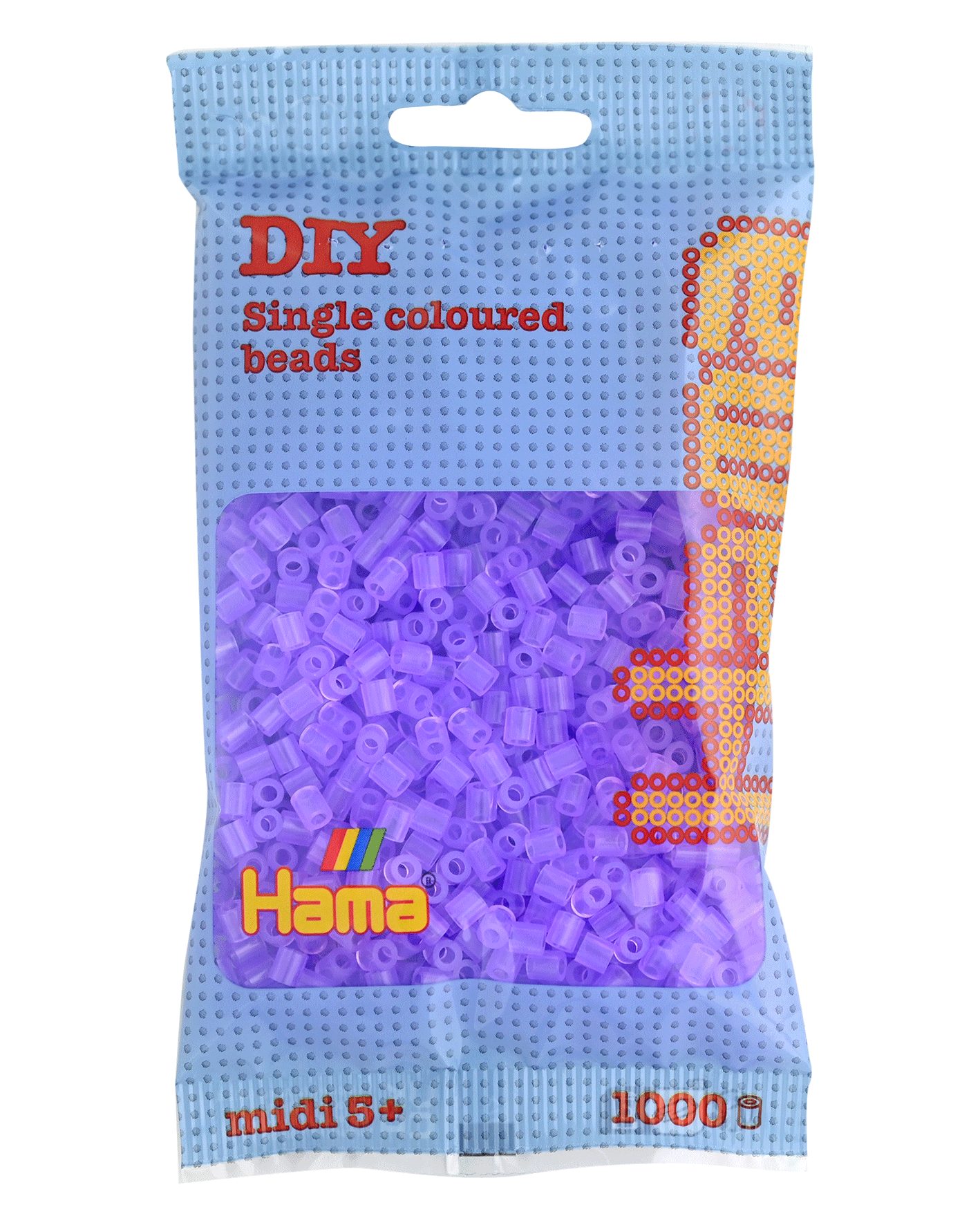 Hama Bügelperlen Hama Bügelperlen – Transparent-Flieder, Midi 5 mm (1000 Stk)