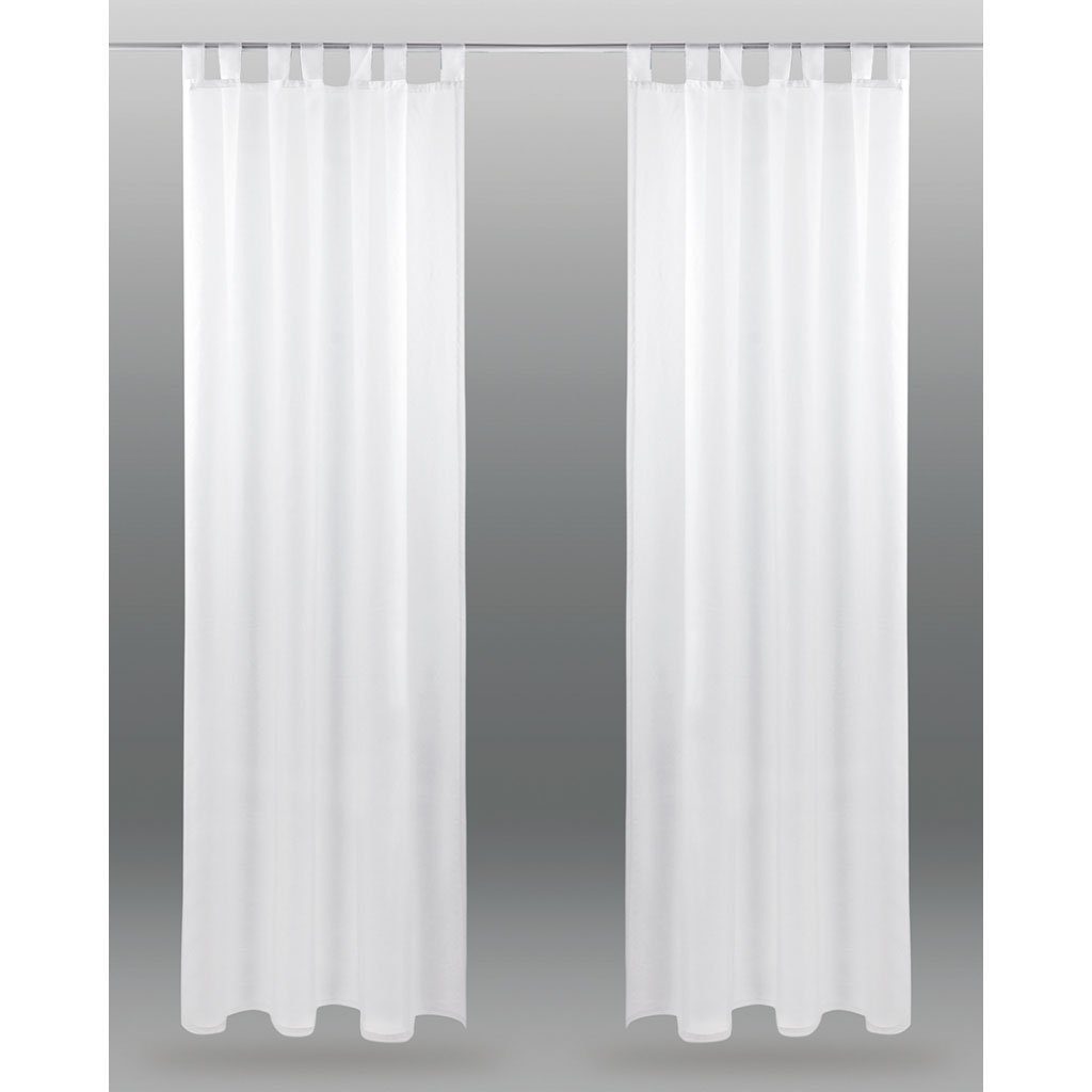 Bestlivings Vorhang (2 St), Schlaufen, transparent, Voile, Gardinenset "Transparent", 2 Schlaufenschals