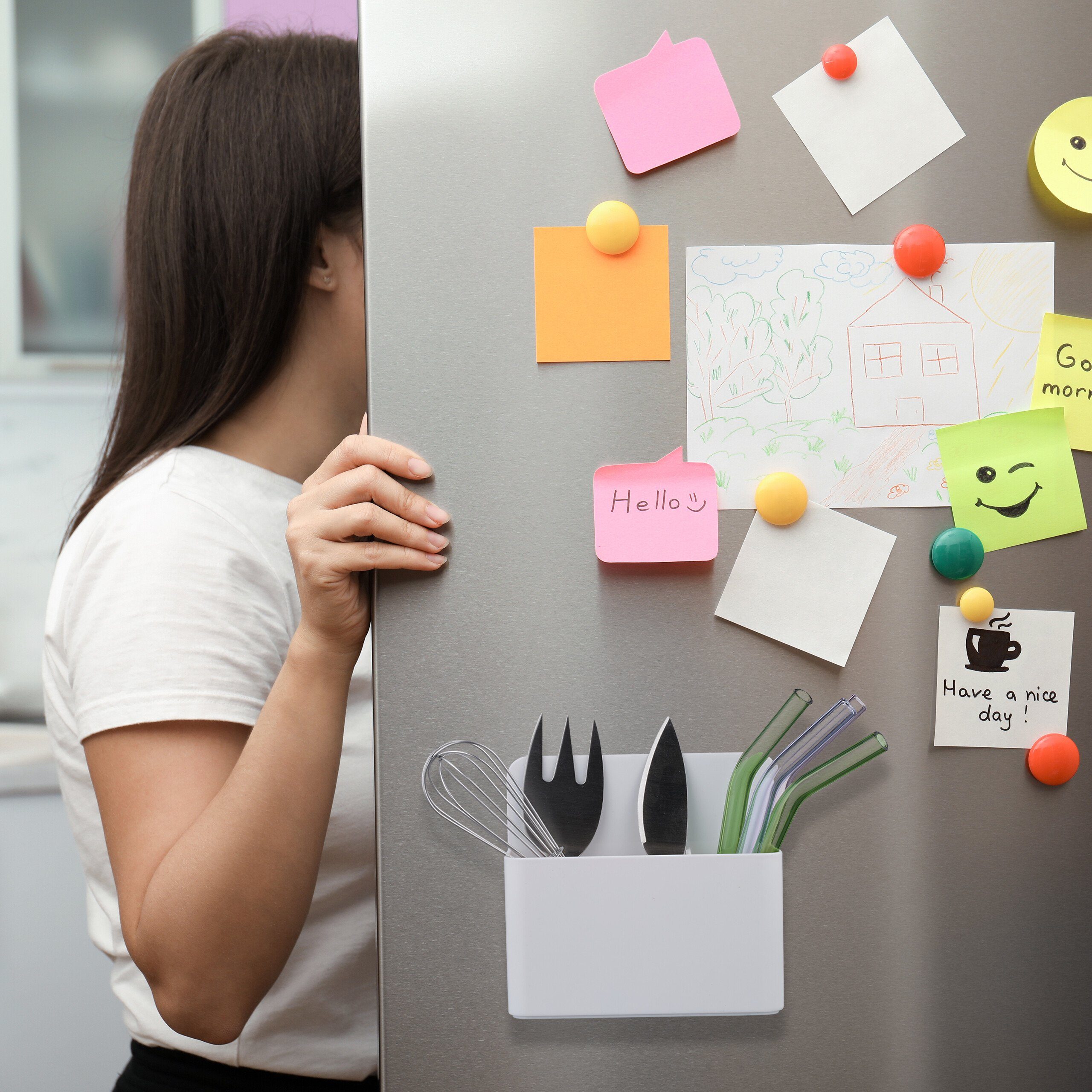 relaxdays Organizer Stiftehalter magnetisch 2er Set