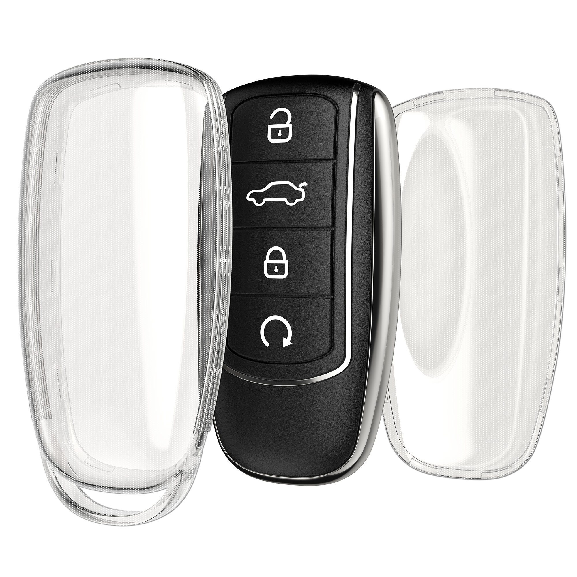 kwmobile Schlüsseltasche Hülle für Chery Omoda C5 / Jaecoo 7 / Tiggo 7 Pro 8 Pro / Arrizo 5 (1-tlg), Schlüsselhülle - Autoschlüssel Silikon Cover