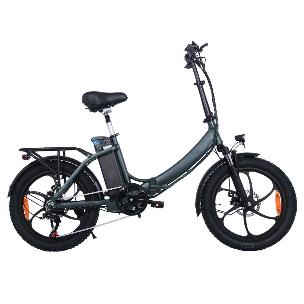GFM E-Bike, Wh Batterie, 7 Mountainbike), Gang, Gang Shimano, 240,00 Klapprad, Heckmotor, 7 ebike,StVZO grau (Elektrofahrrad
