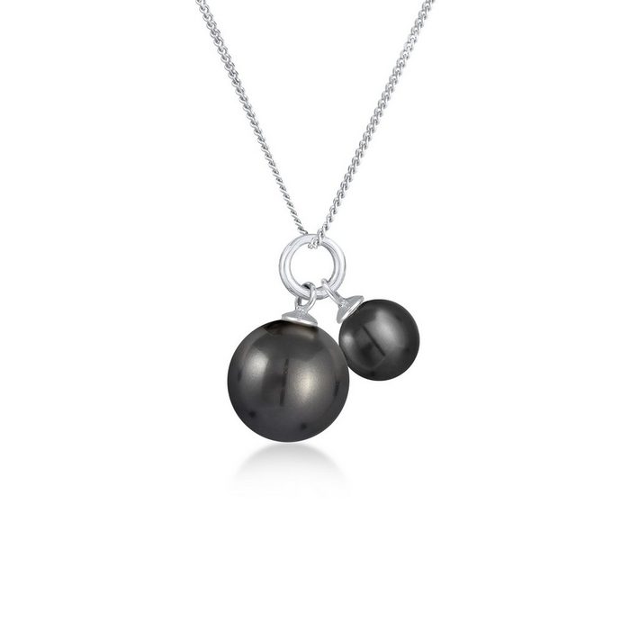 Nenalina Perlenkette Synthetische Perle Rund Klassik 925 Silber