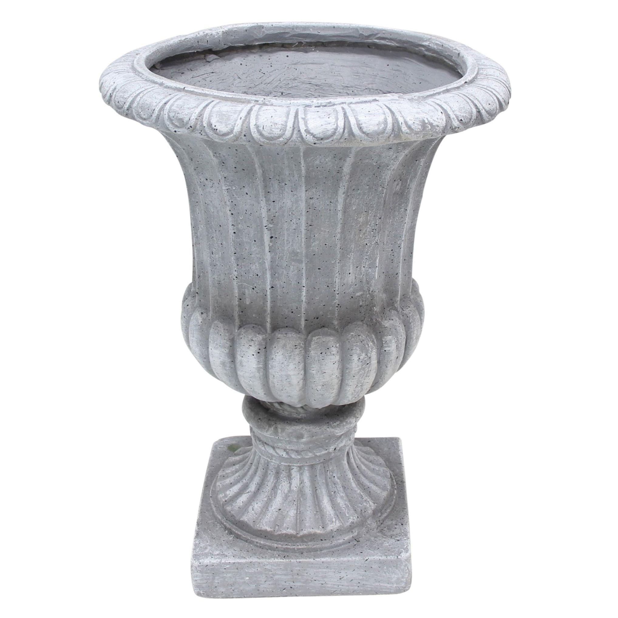 Dekoleidenschaft Pflanzkübel Amphore "Antiqua" Garten Pflanzgefäß, Outdoor Blumentopf, Pflanztopf, für Draußen in antiker Stein Optik, 51 cm hoch