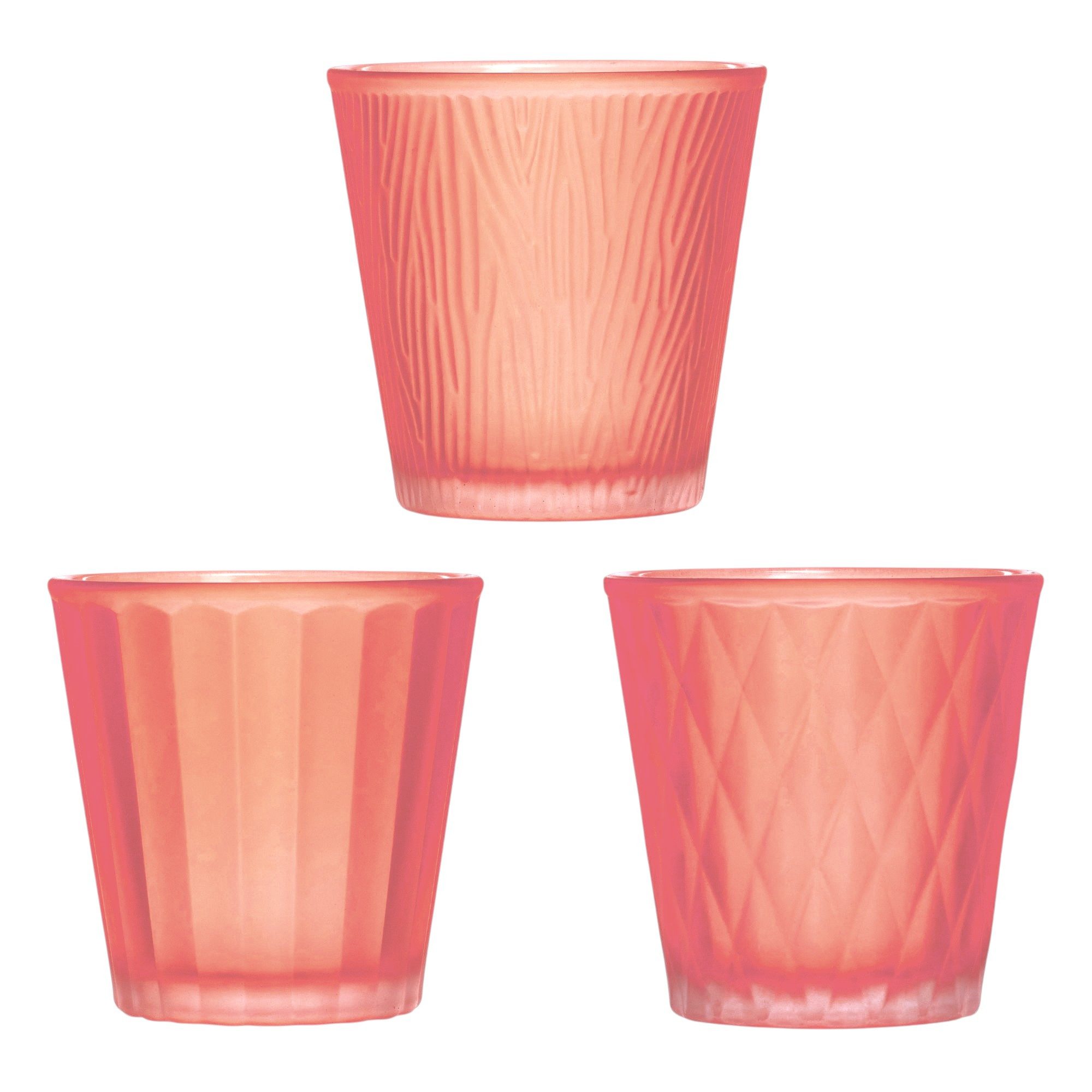 Sandra Rich Teelichthalter Teelichtglas 3er Set "LUMIÉRE", Windlicht Kerzenglas Tischdeko