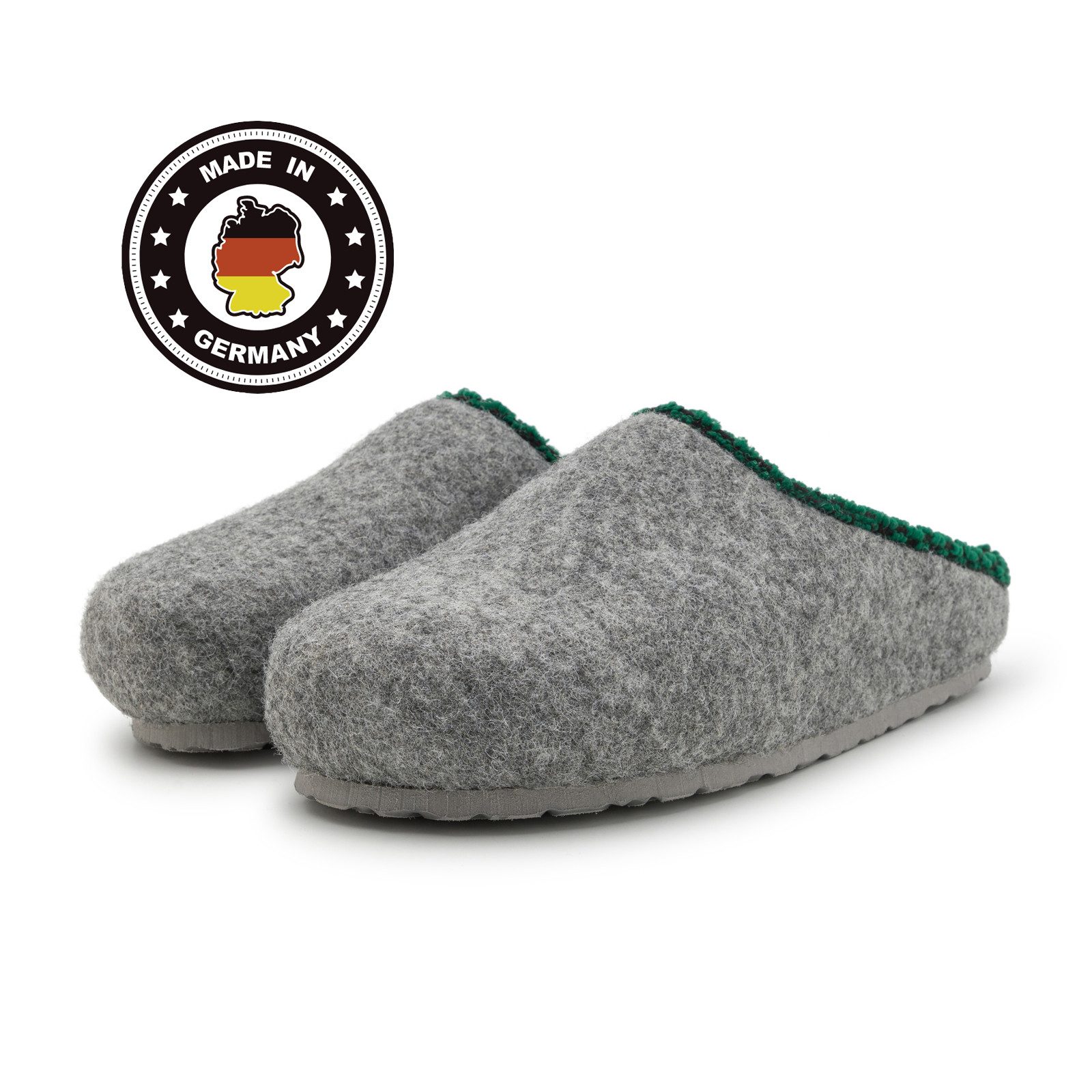 Pantoffelmann Filzclogs mit Fußbett Filzhausschuhe Herren Damen Filz Clog Hausschuhe Hausschuh (1 Paar) hoher Tragekomfort, angenehme Passform