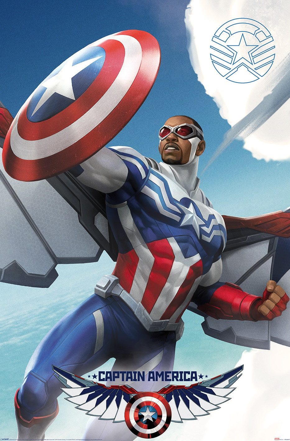 Poster Marvel - Captain America Flying - Poster 61x91,5 cm