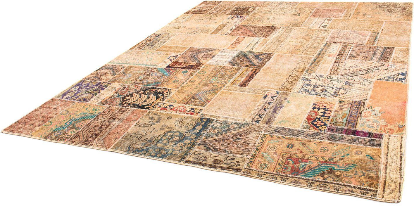 Teppich Patchwork - 292 x 230 cm - mehrfarbig, morgenland, rechteckig, Höhe: 7 mm, Wohnzimmer, Handgeknüpft, Einzelstück mit Zertifikat