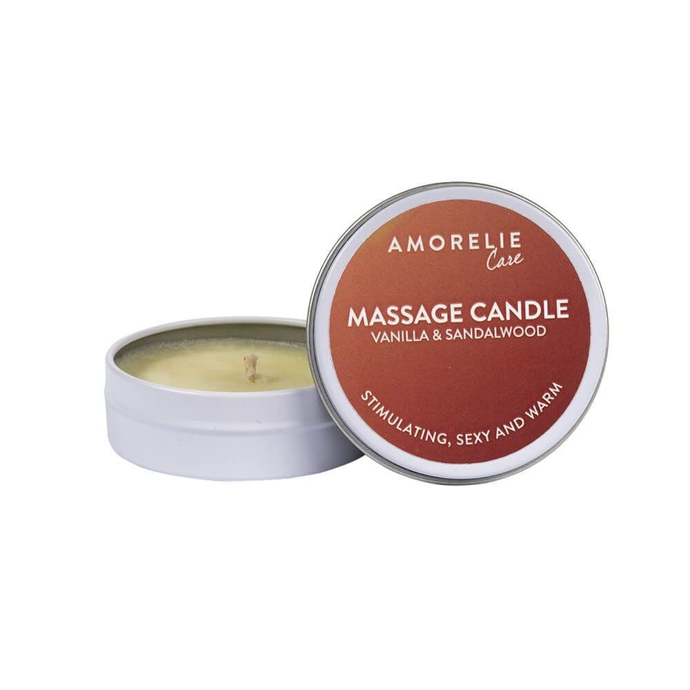 AMORELIE Care Massagekerze Massagekerze 43 ml - Vanilla, Sandelwood, 1-tlg., Vanille & Sandelholz