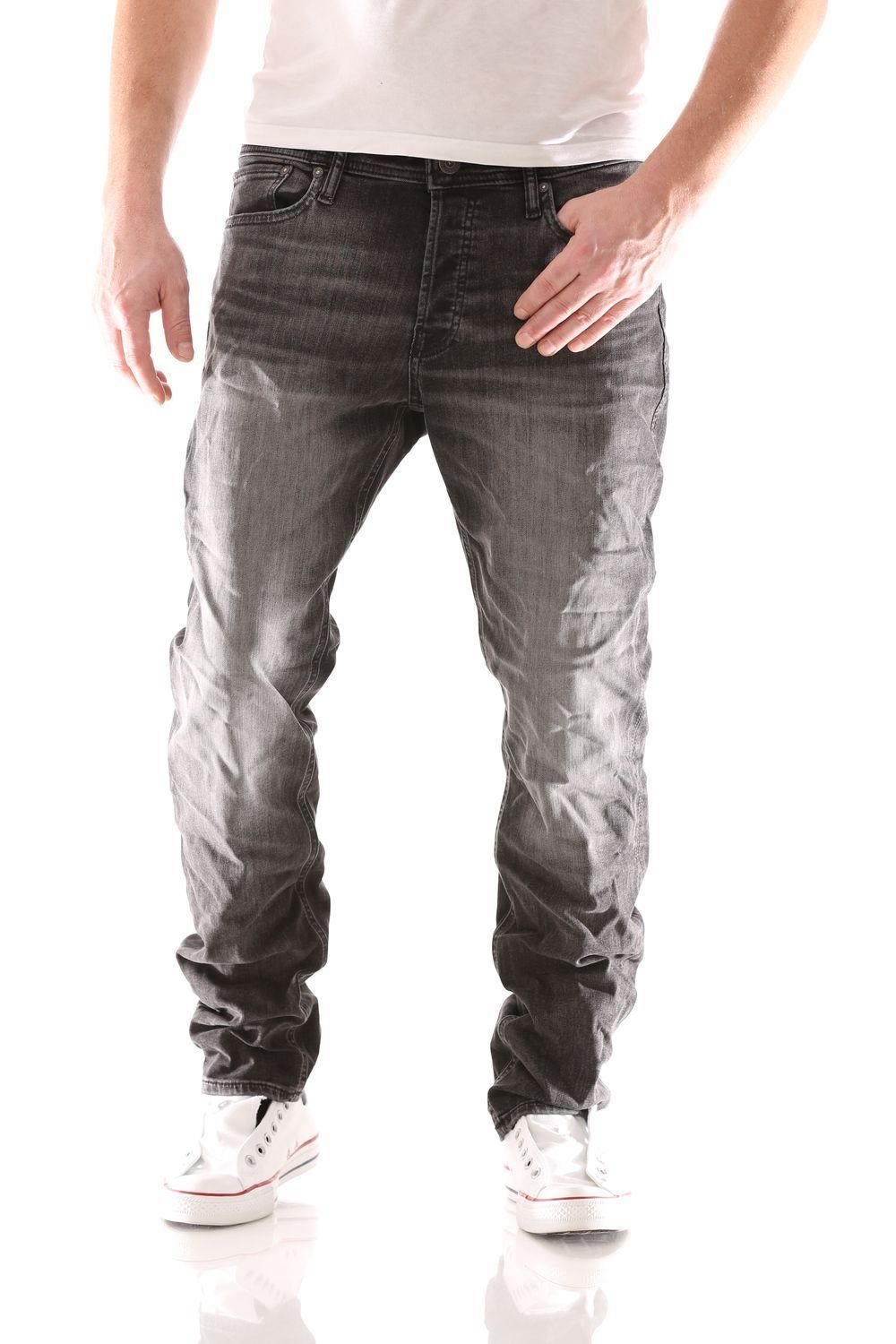 Jones Comfort (817 Comfort-fit-Jeans & Denim) Schwarz Black Jones Jeans Jack Jack Original Fit & Hose Herren Mike