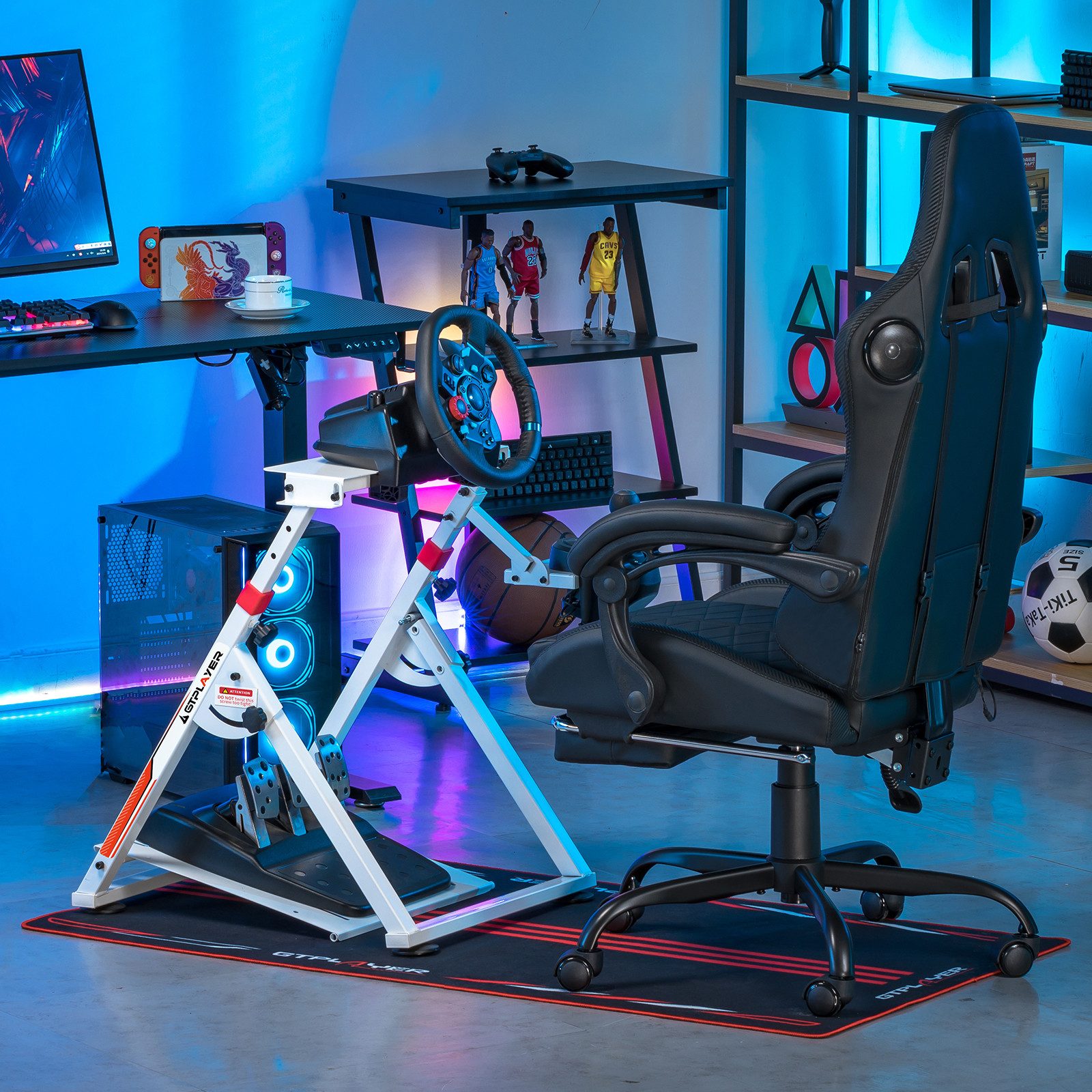 GTPLAYER Lenkradständer Lenkrad Gaming Wheel Stand für Logitech Controller (Neigungsverstellbares Gestell PS4 Xbox PC PS5) – Bild 5 von 5