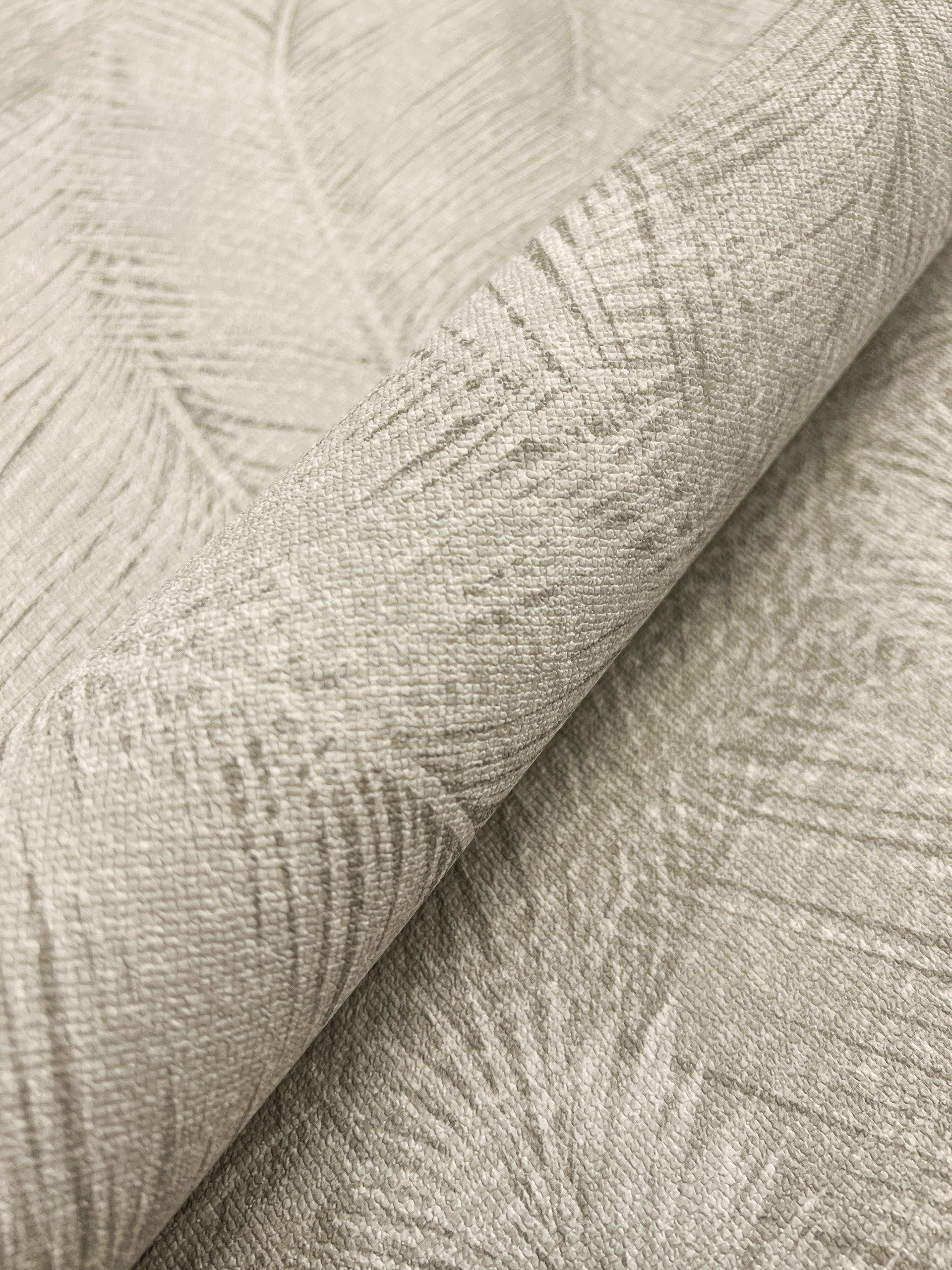 Newroom Vliestapete, Taupe Tapete Modern Dschungel günstig online kaufen