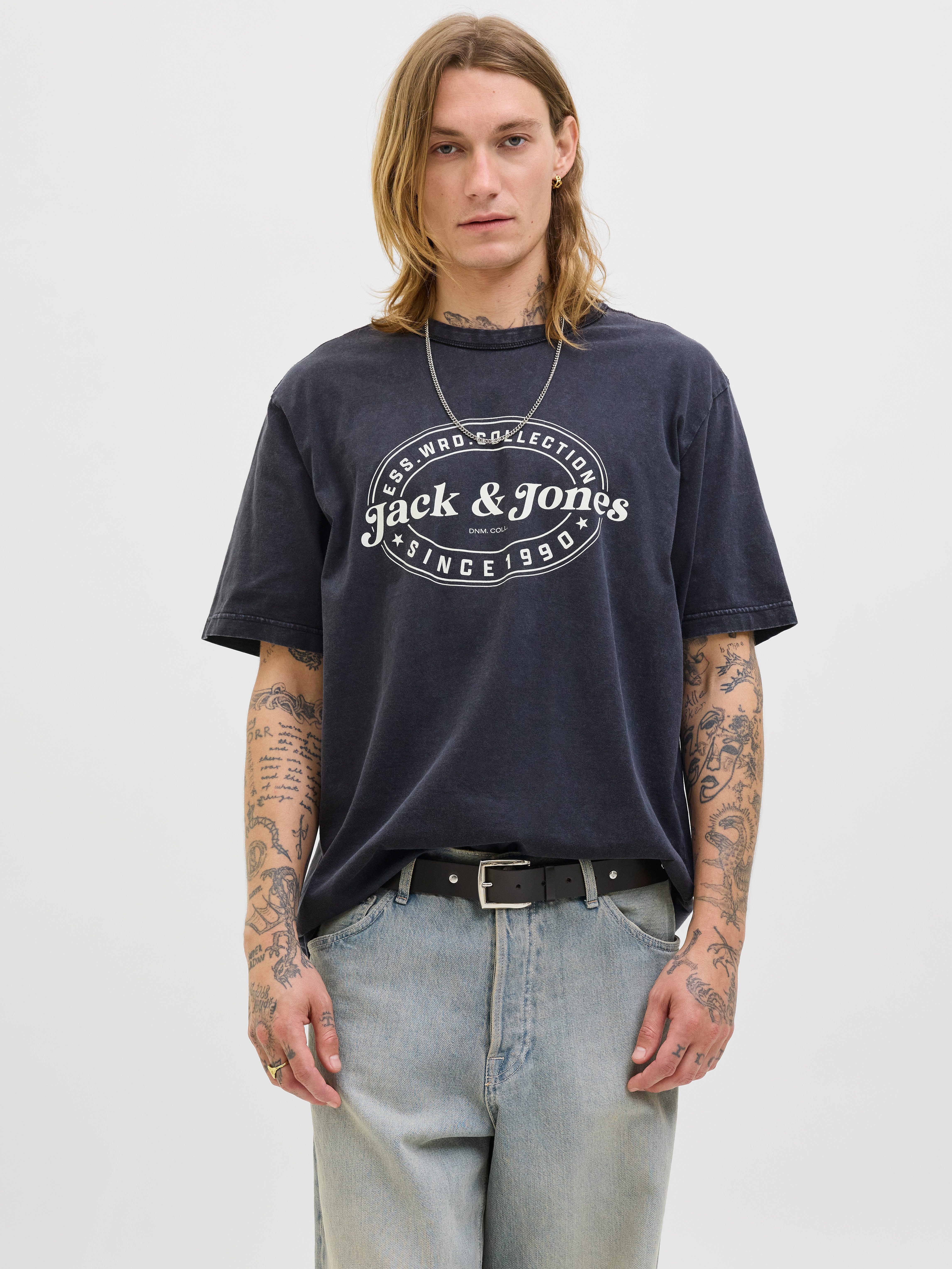 Jack & Jones Rundhalsshirt "JJEDOVER PRINT TEE SS CREW NECK" günstig online kaufen