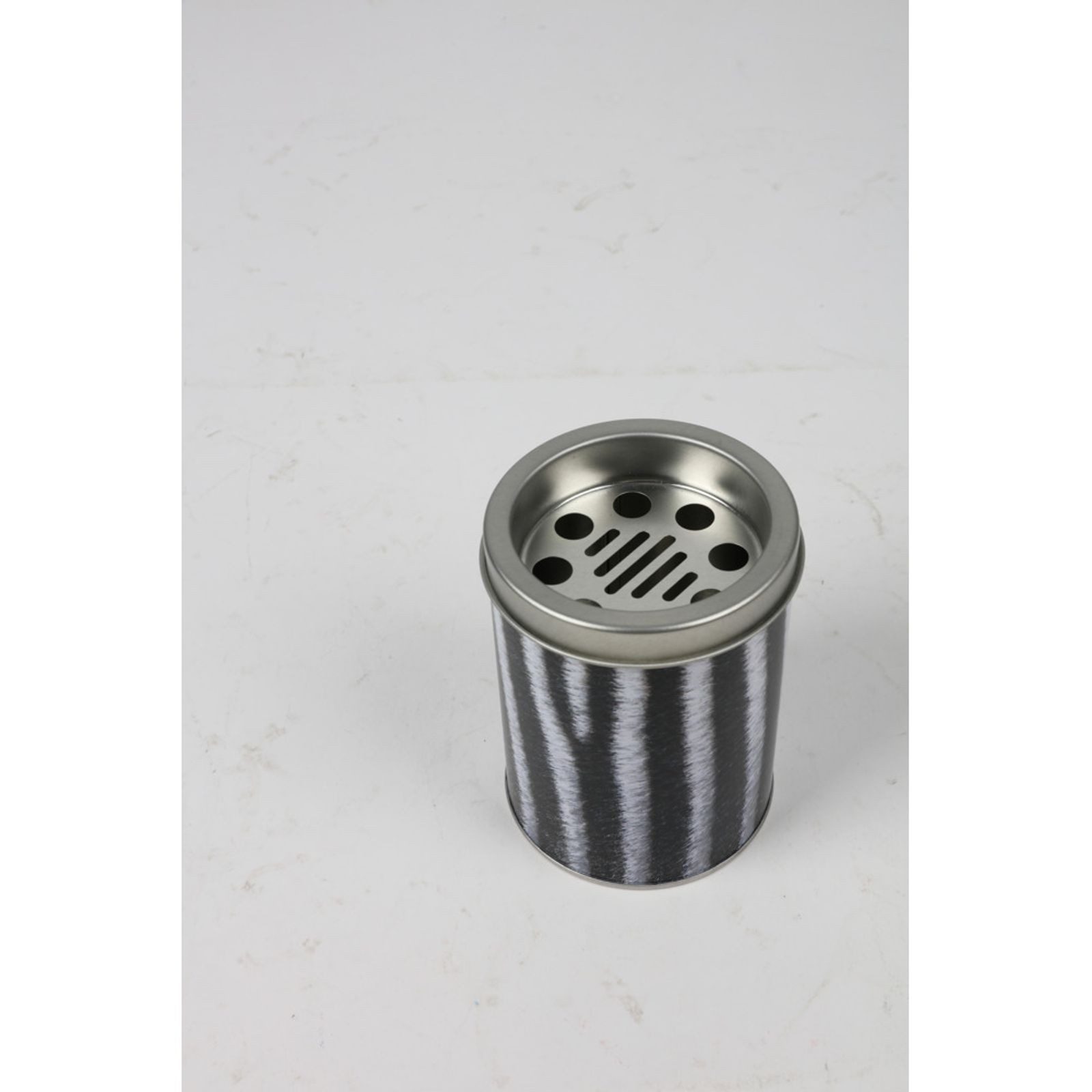 BURI Mülleimer Metall Aschenbecher Ø 7,6×10,2 cm – sortierte Designs