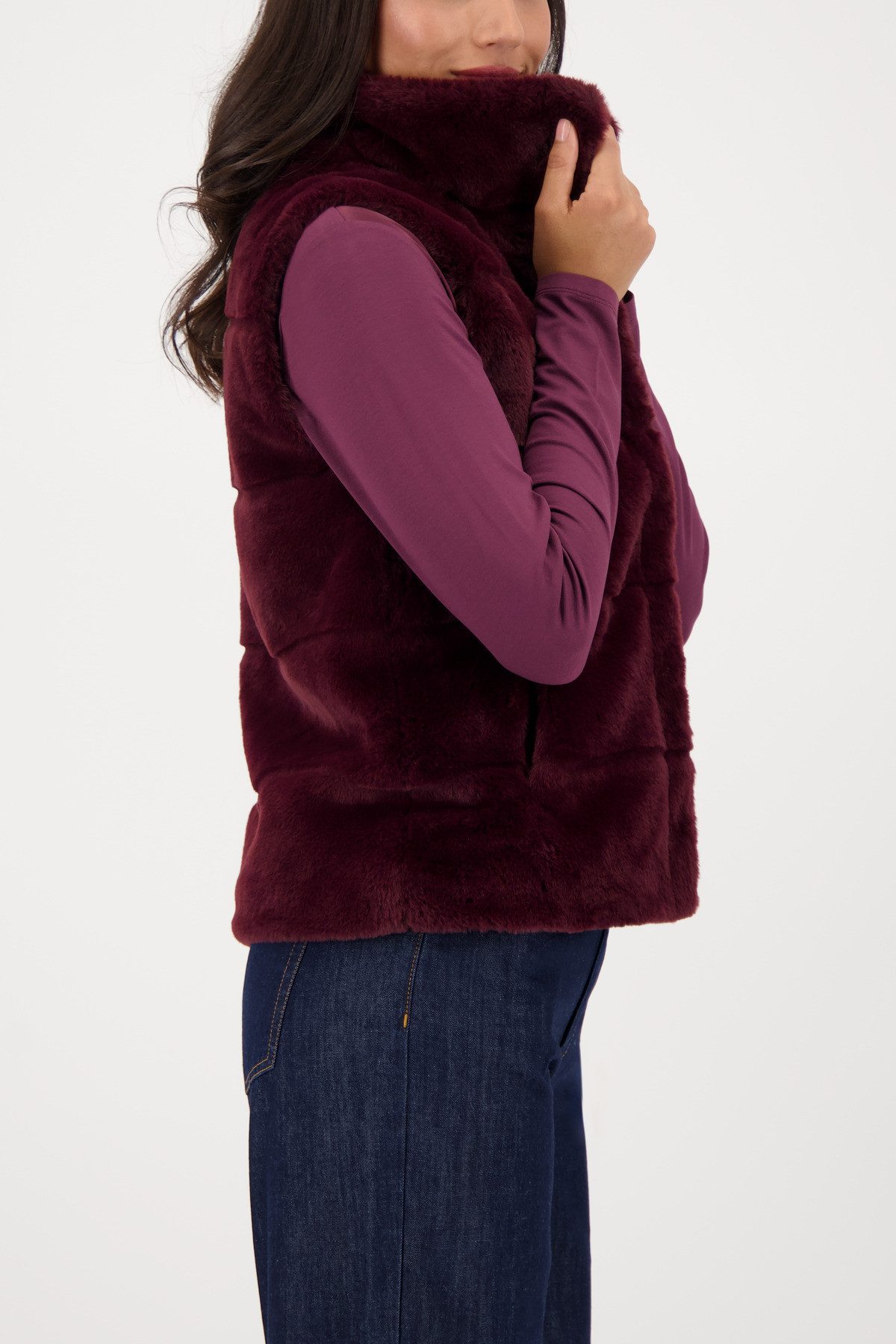 Monari Fellimitatweste Weste Basic fake fur günstig online kaufen