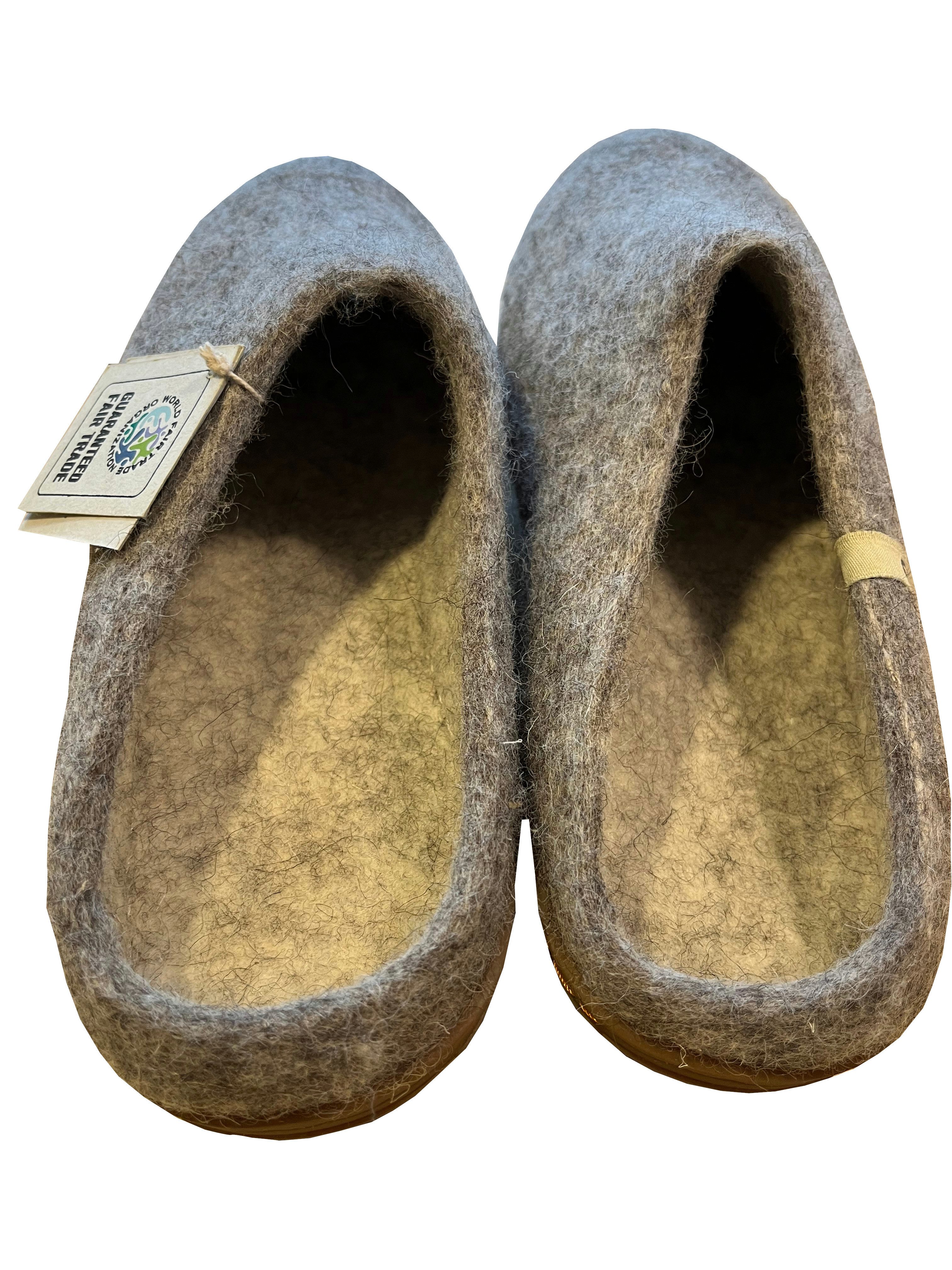 foolonli Filzpantoffel Slipper Gr.40 Grau Unisex Gummisohle Hausschuh Filzschuh Slipper