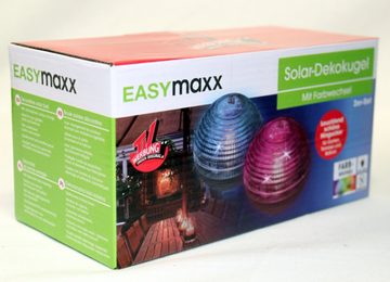 EASYmaxx LED Gartenleuchte Solar Dekokugel 2er Set Easymaxx Outdoor mit Farbwechsel
