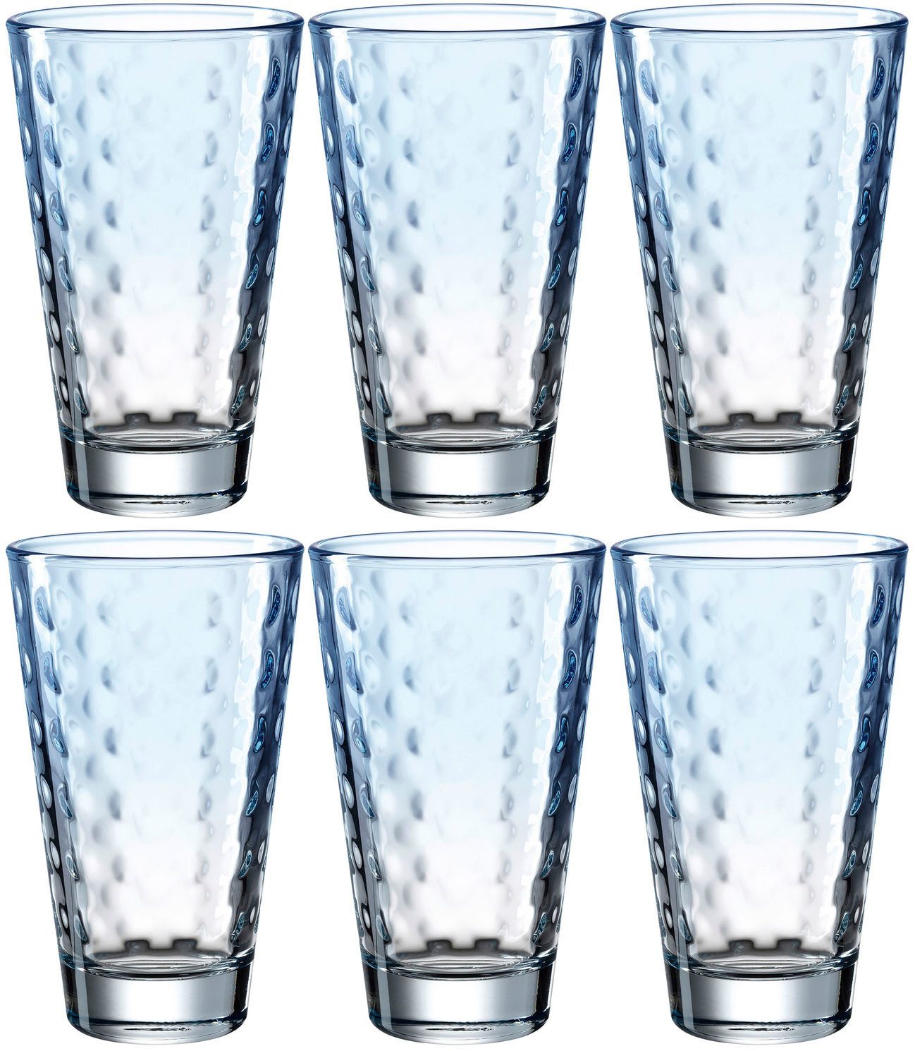 LEONARDO Longdrinkglas OPTIC, 6-tlg., Glas, 300 ml, 6-teilig