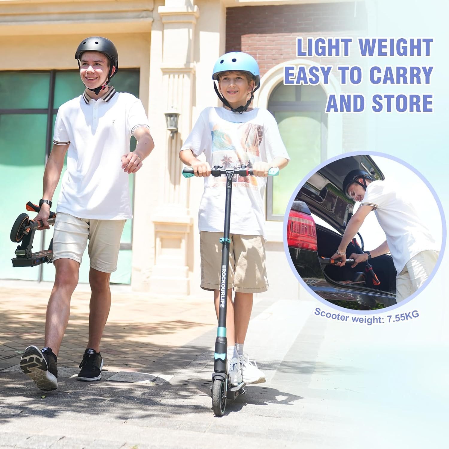 Athlix E-Scooter Elektroroller für Kinder ab 6 Jahren, 20km/h R15 E-Scooter, 20km/h schnell, 12–16 km Reichweite, für 115–165 cm Körpergröße – Bild 4 von 5