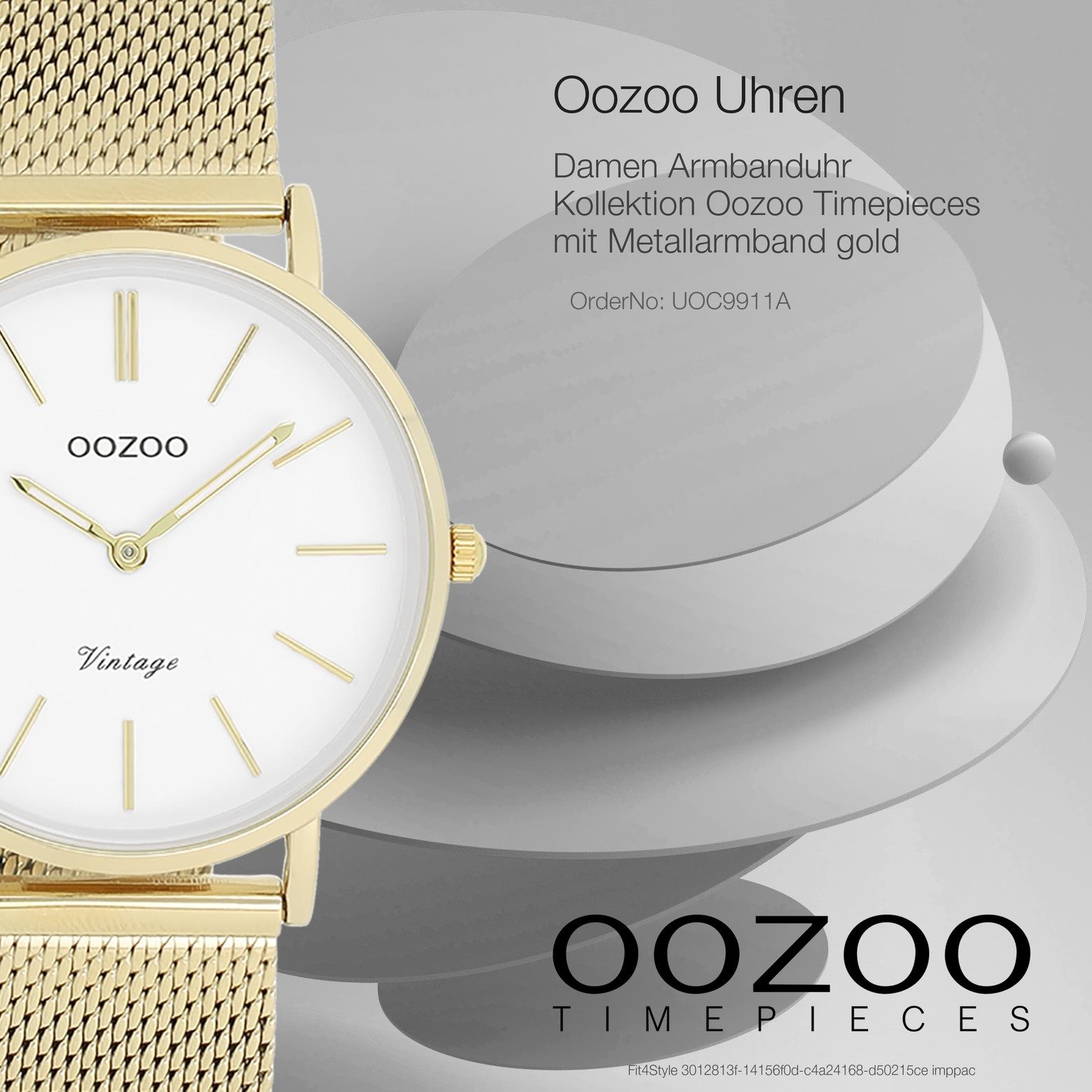 OOZOO Quarzuhr Oozoo Damen Armbanduhr Timepieces Analog, (Analoguhr), Damenuhr rund, mittel (ca. 32mm) Metallarmband, Fashion-Style