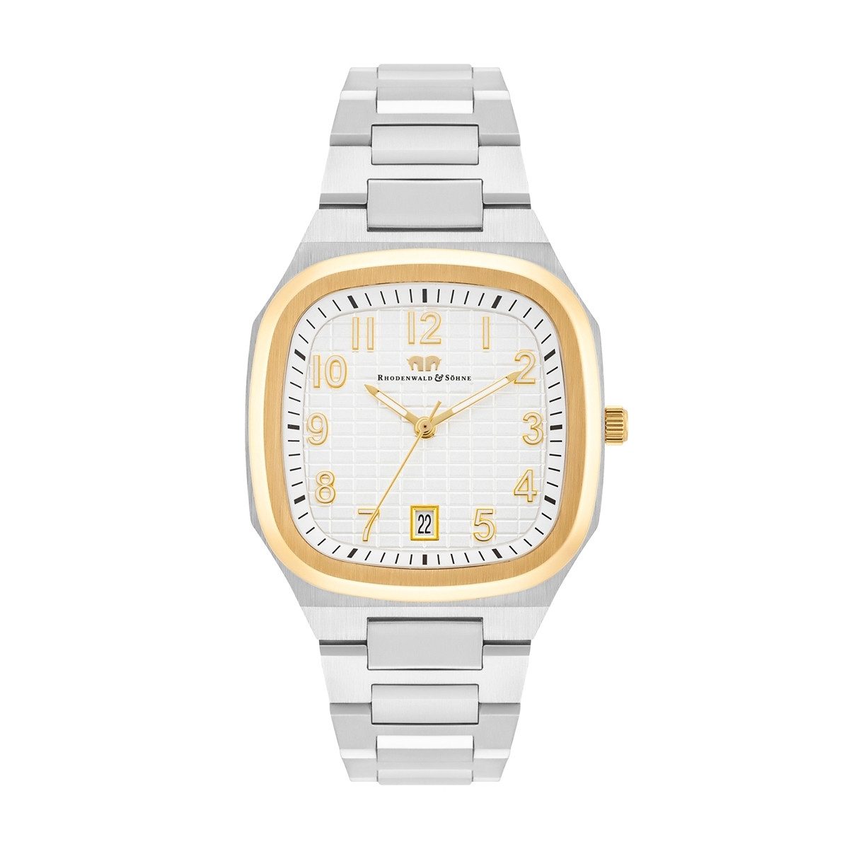 Rhodenwald & Söhne Quarzuhr Ikador silber/gelbgold, Armband aus Edelstahl günstig online kaufen