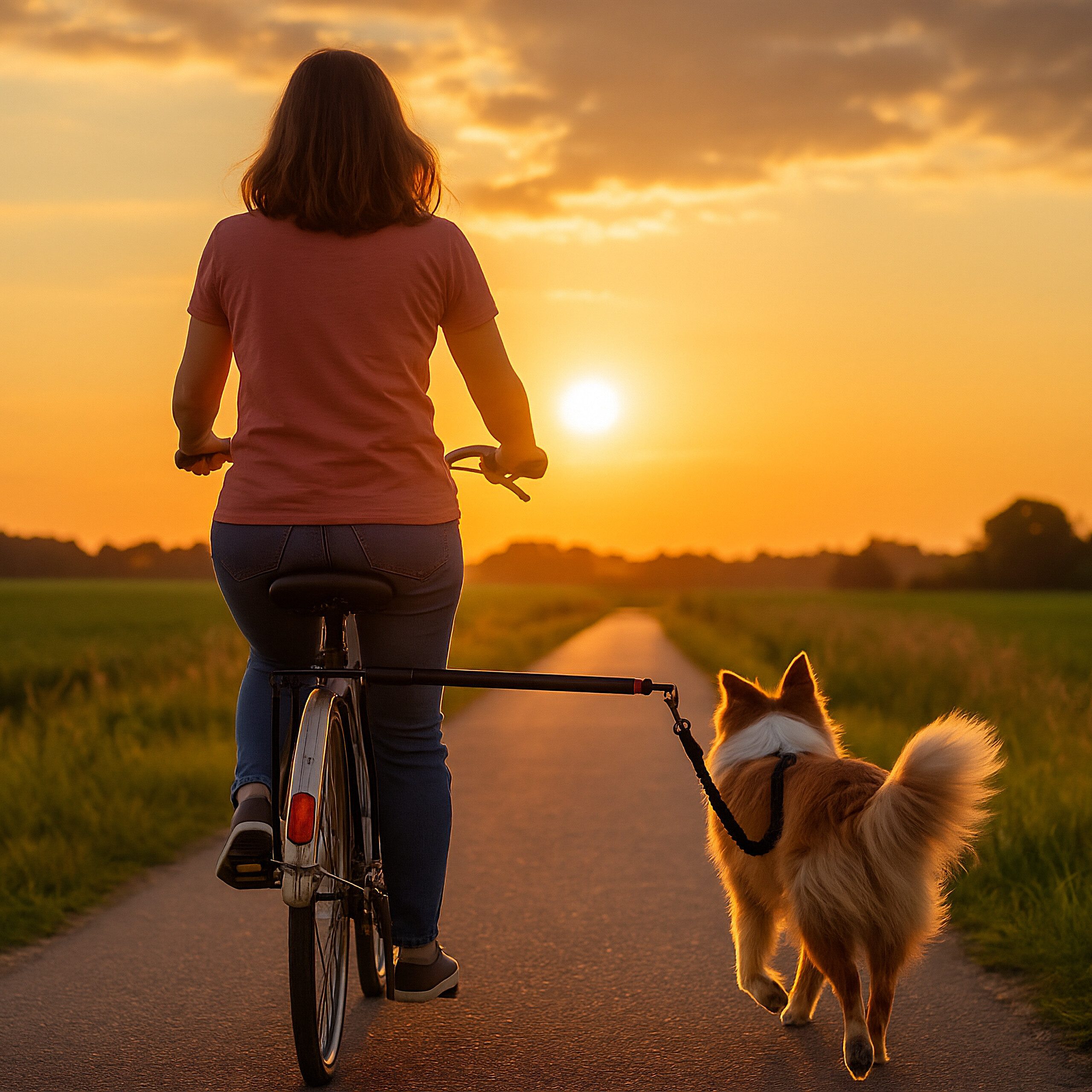 relaxdays Fahrradleine für Hunde mit Abstandhalt, Stahl