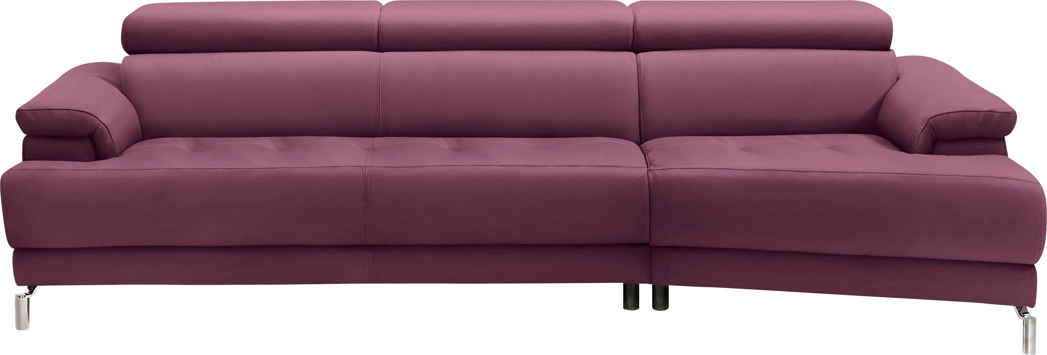 Egoitaliano Ecksofa Soul, extravagantes Designsofa, Megasofa, super bequem, tolle Details, mit Trapez-Abschlußelement, inkl verstellbarer Kopfteile