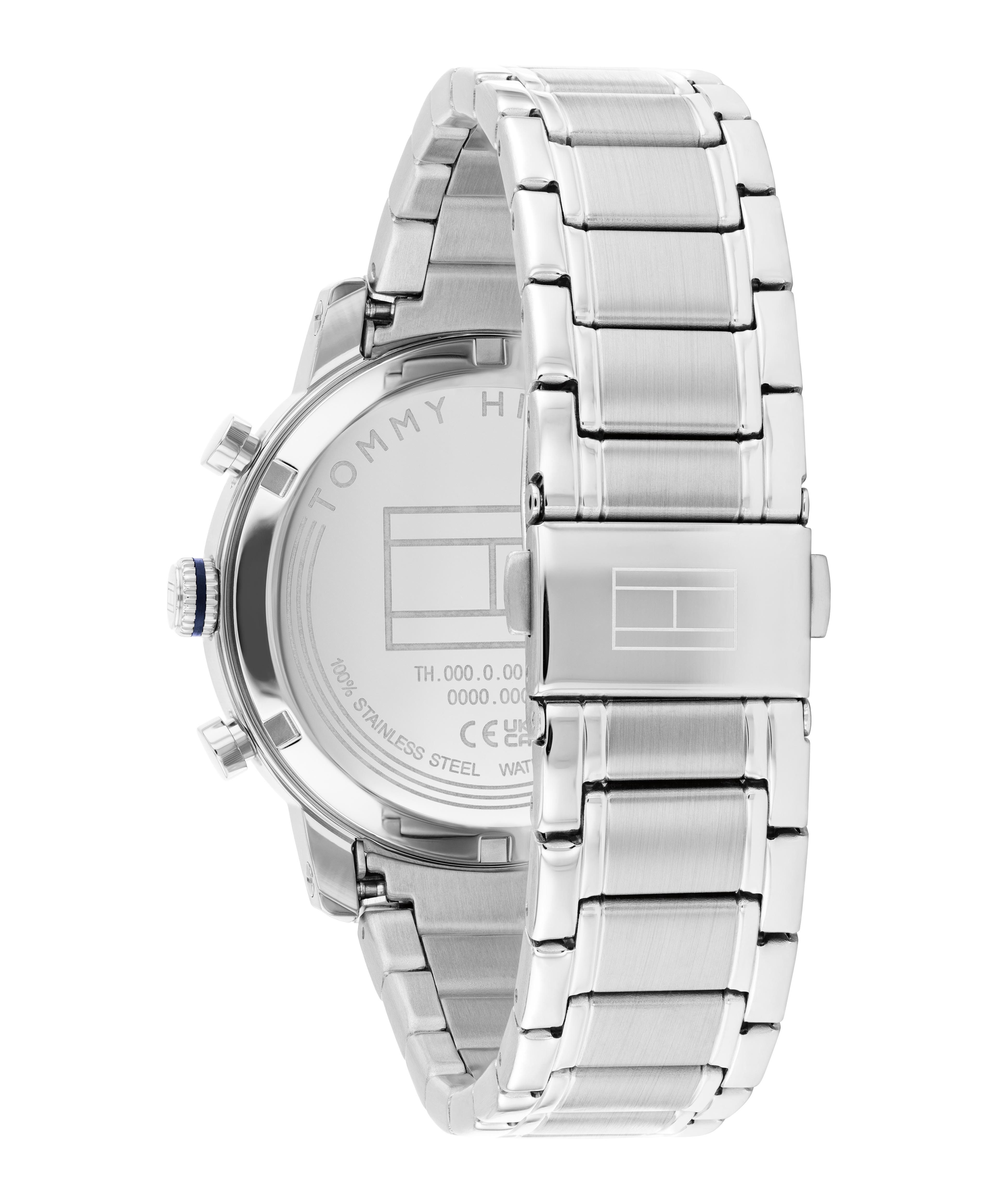 Tommy Hilfiger Multifunktionsuhr TH-OXFORD 1710728, Quarzuhr, Armbanduhr, Herrenuhr, Edelstahlarmband, analog